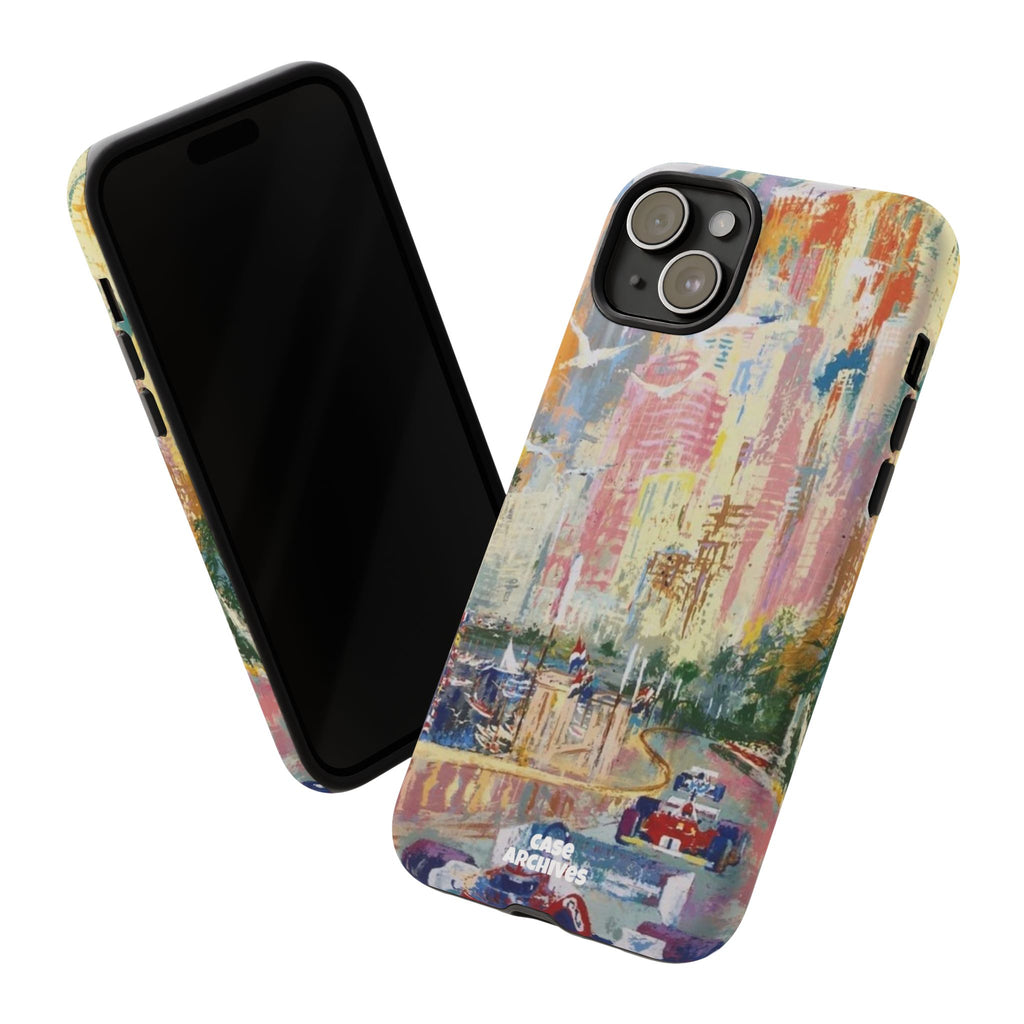 Racing Cityscape Phone Case — Vintage Grand Prix Art Protective Cover