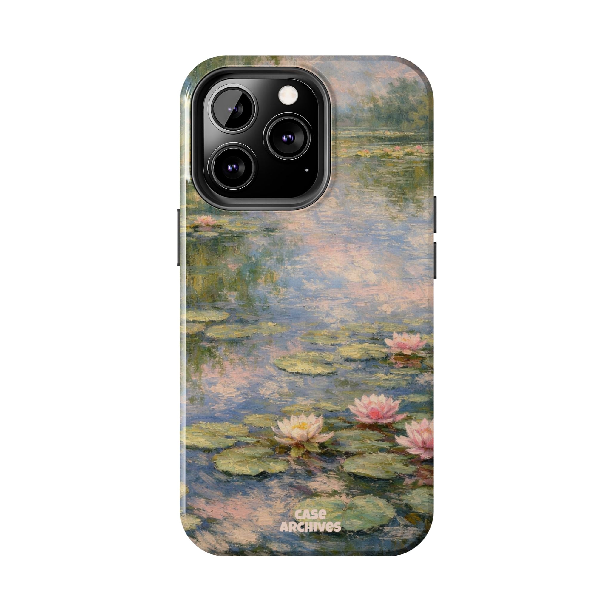 Water Lily Tough Phone Case — Monet-Inspired Floral Protective Phone Cover