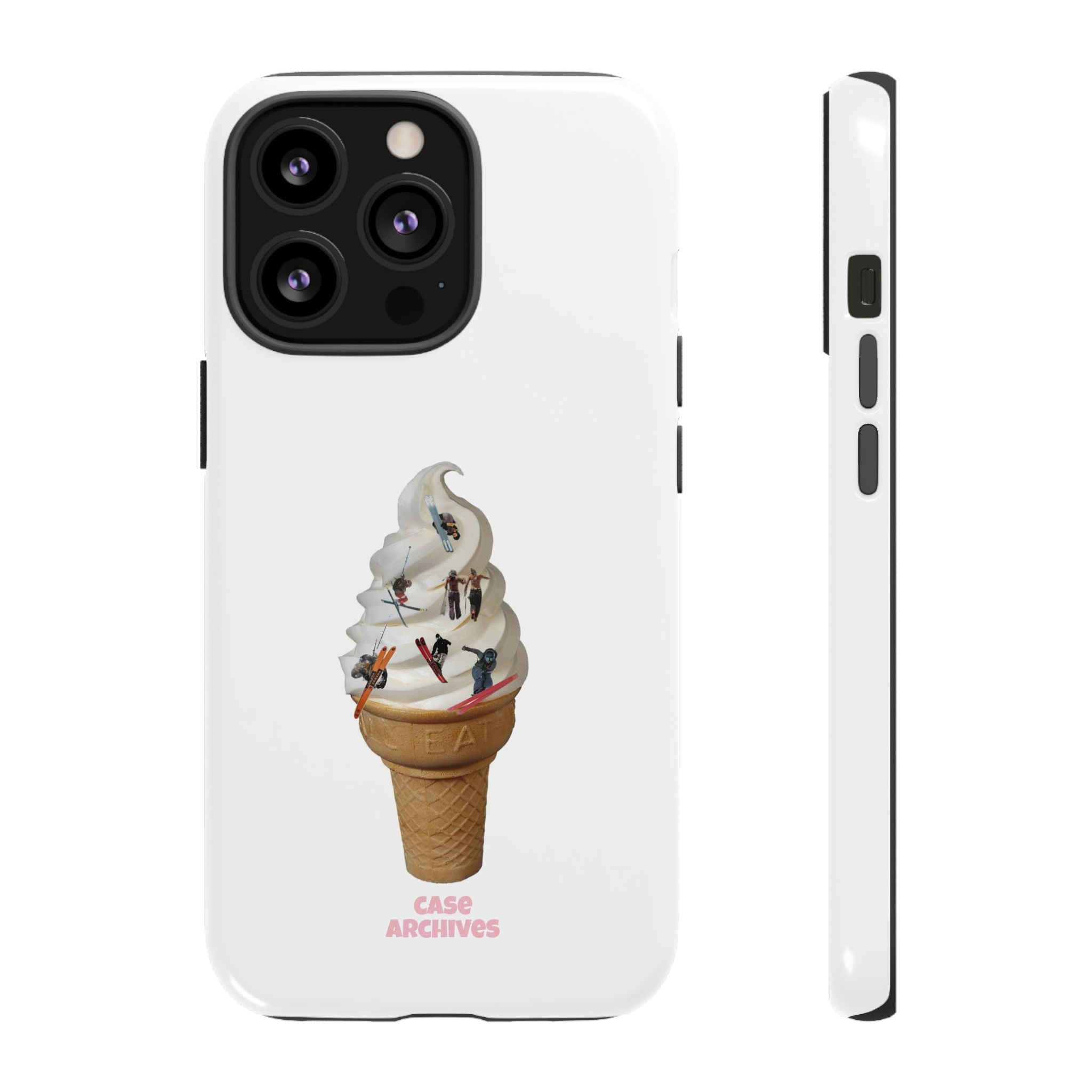 Ice Cream Cone x ski sleds  Phone Case — 'Case Archives' Soft-Serve Graphic Protective Cover