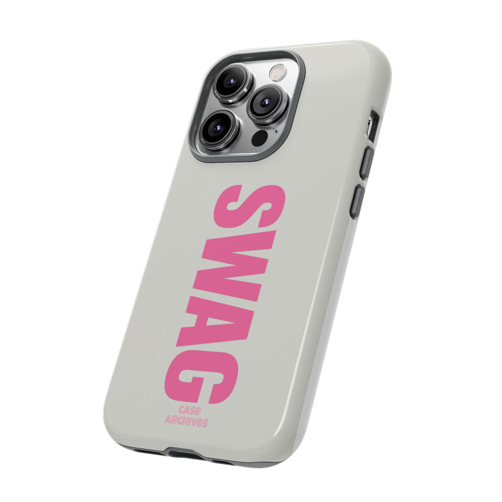 SWAG Phone Case — Bold Pink Vertical Text Tough Case