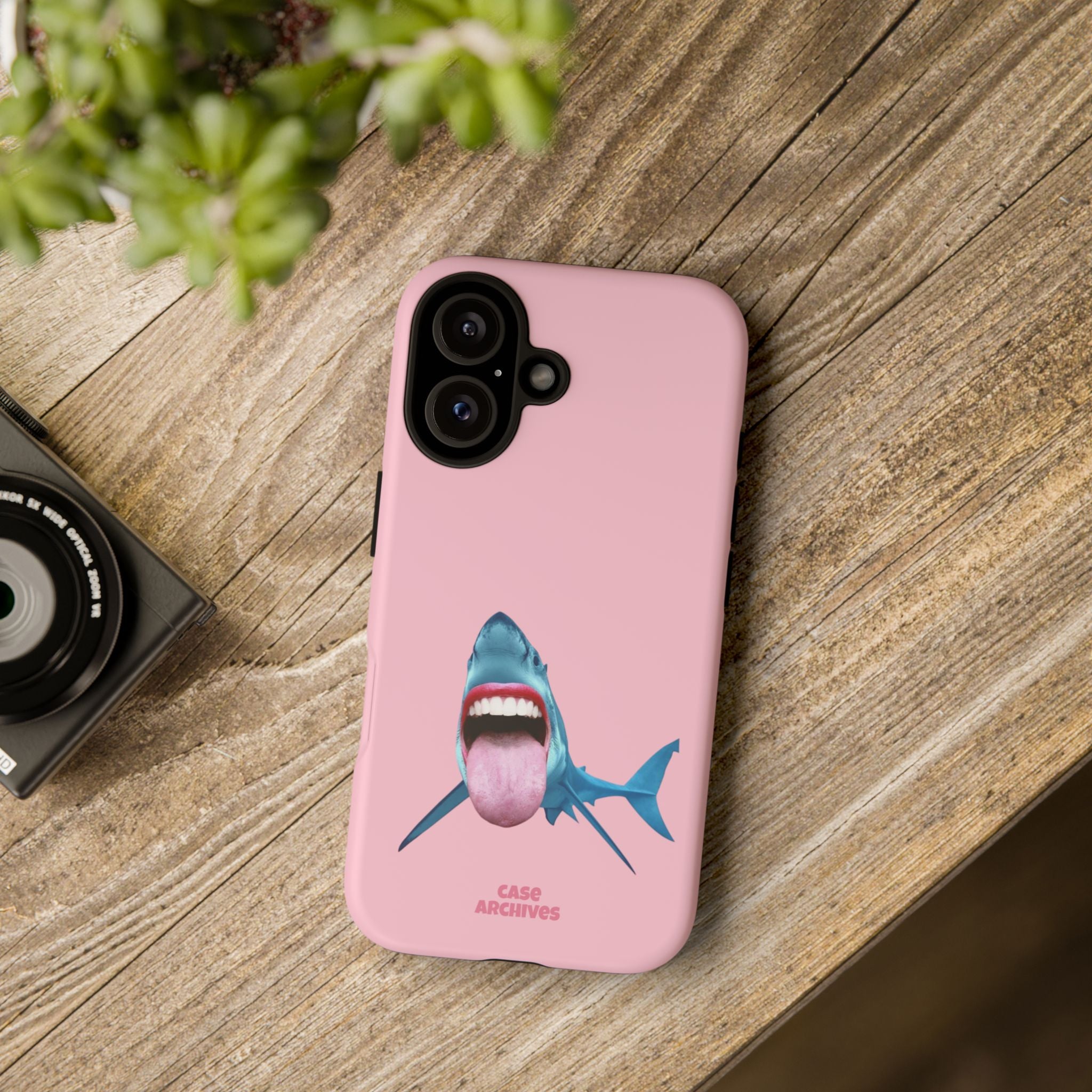 Shark tongue out- funny case