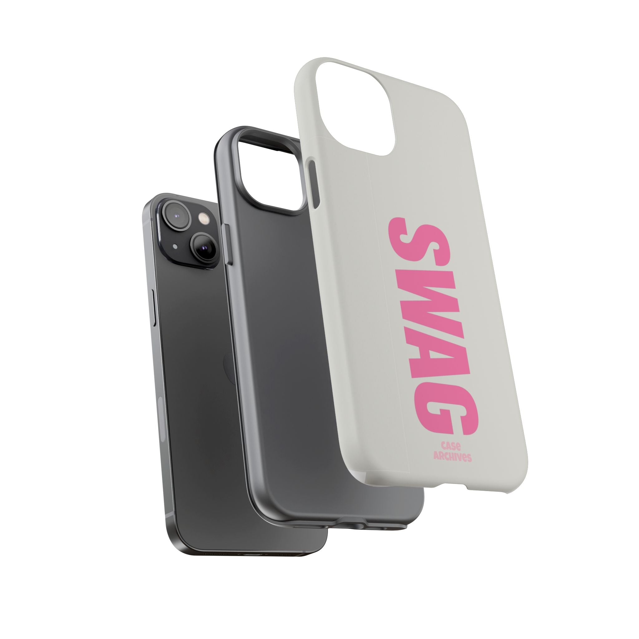 SWAG Phone Case — Bold Pink Vertical Text Tough Case