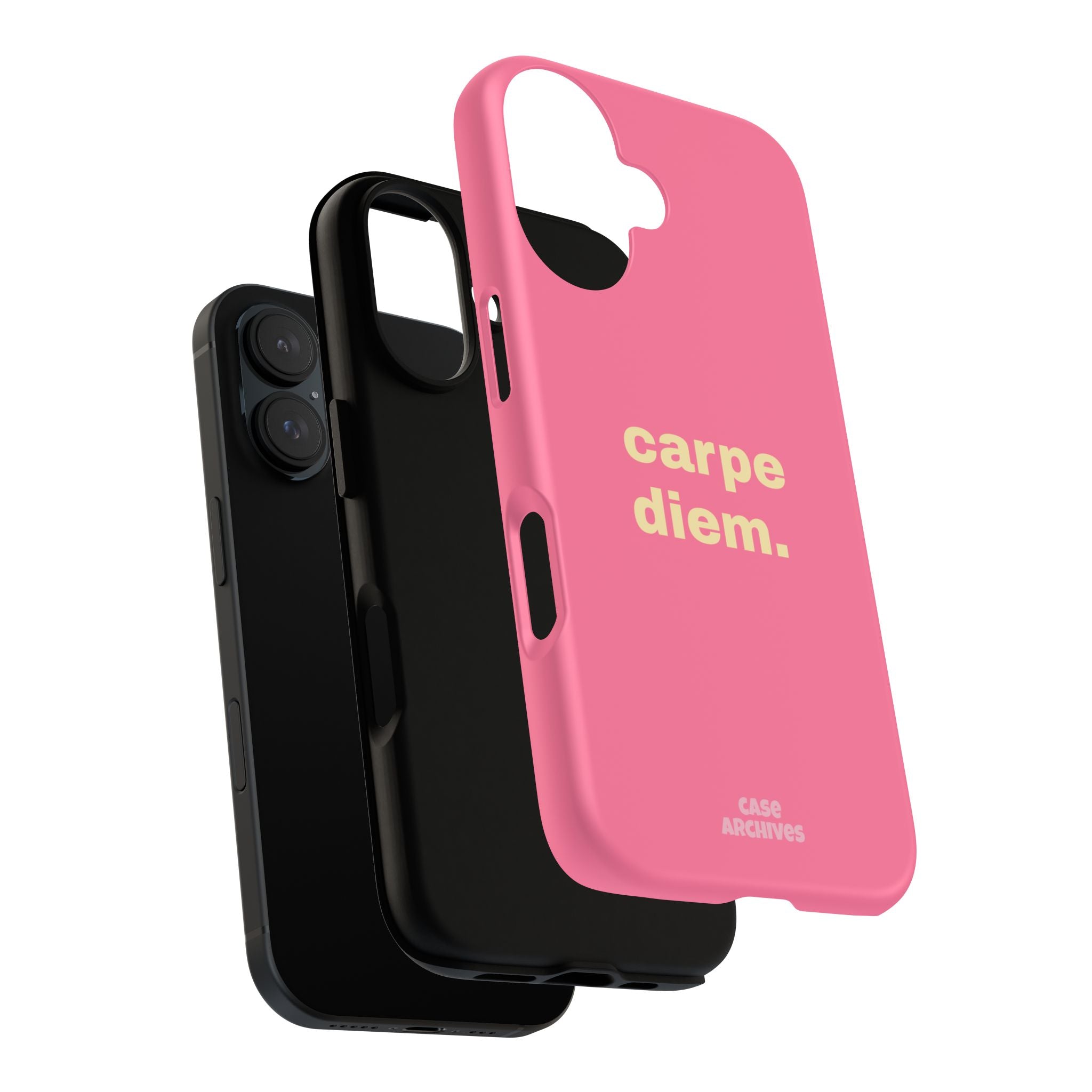 Pink "carpe diem." Tough Phone Case — Motivational Slim Protective Case