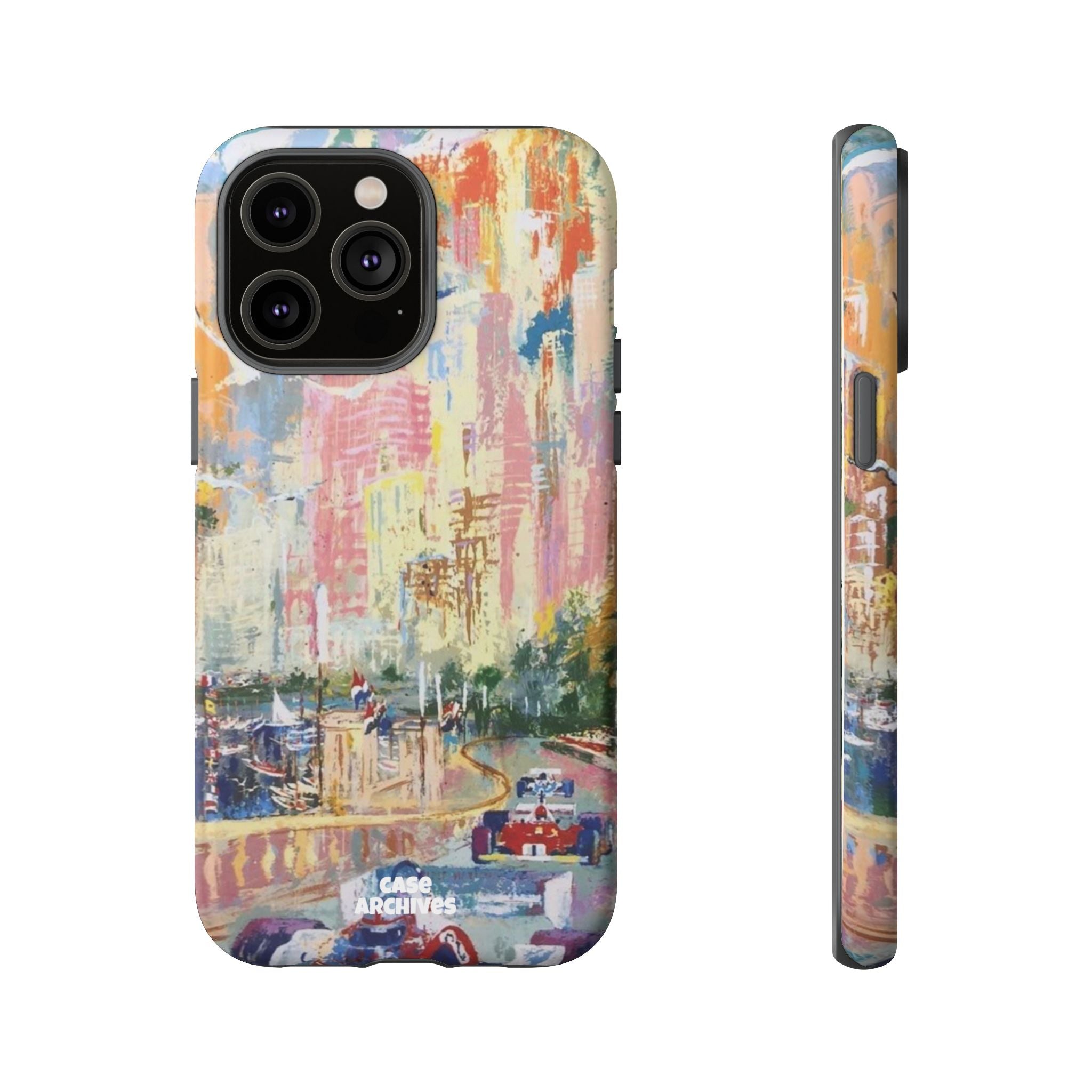 Racing Cityscape Phone Case — Vintage Grand Prix Art Protective Cover