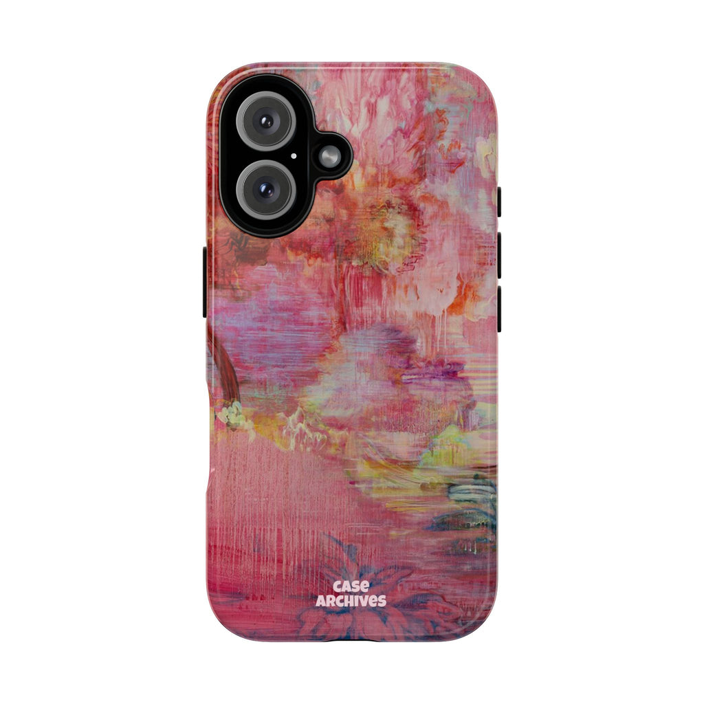 Floral Pink Abstract Phone Case — Tough Durable iPhone Cover