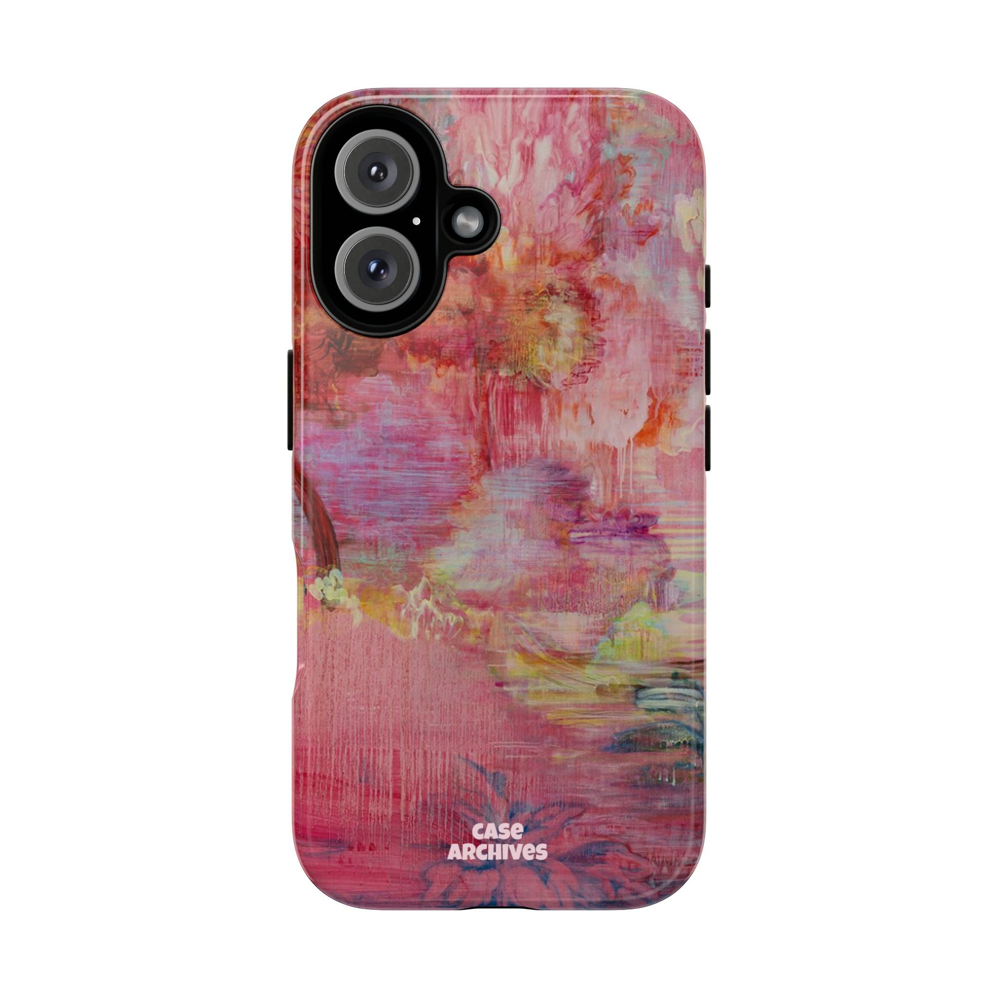 Floral Pink Abstract Phone Case — Tough Durable iPhone Cover