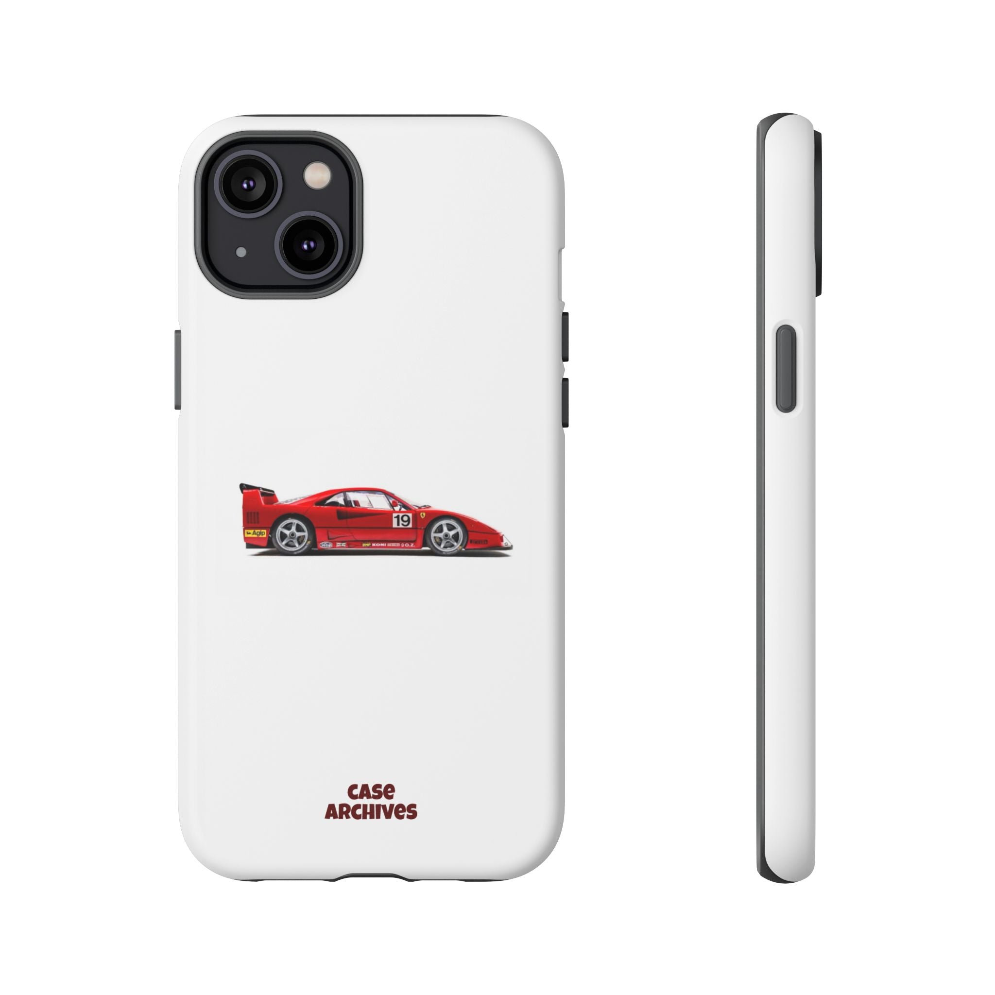 Phone Case — Red Vintage Race Car Design (Case Archives)