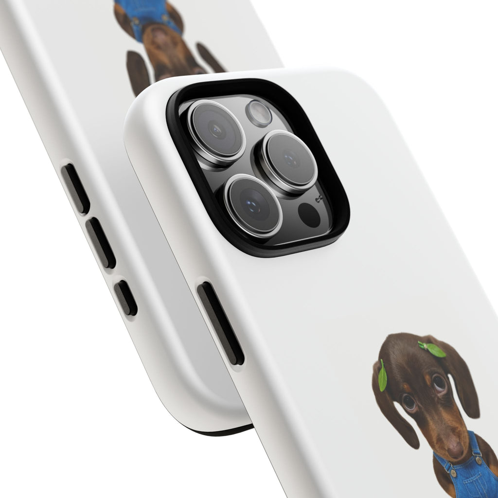 Phone Case — Cute Dachshund Puppy Design with 'nb guys...' Text