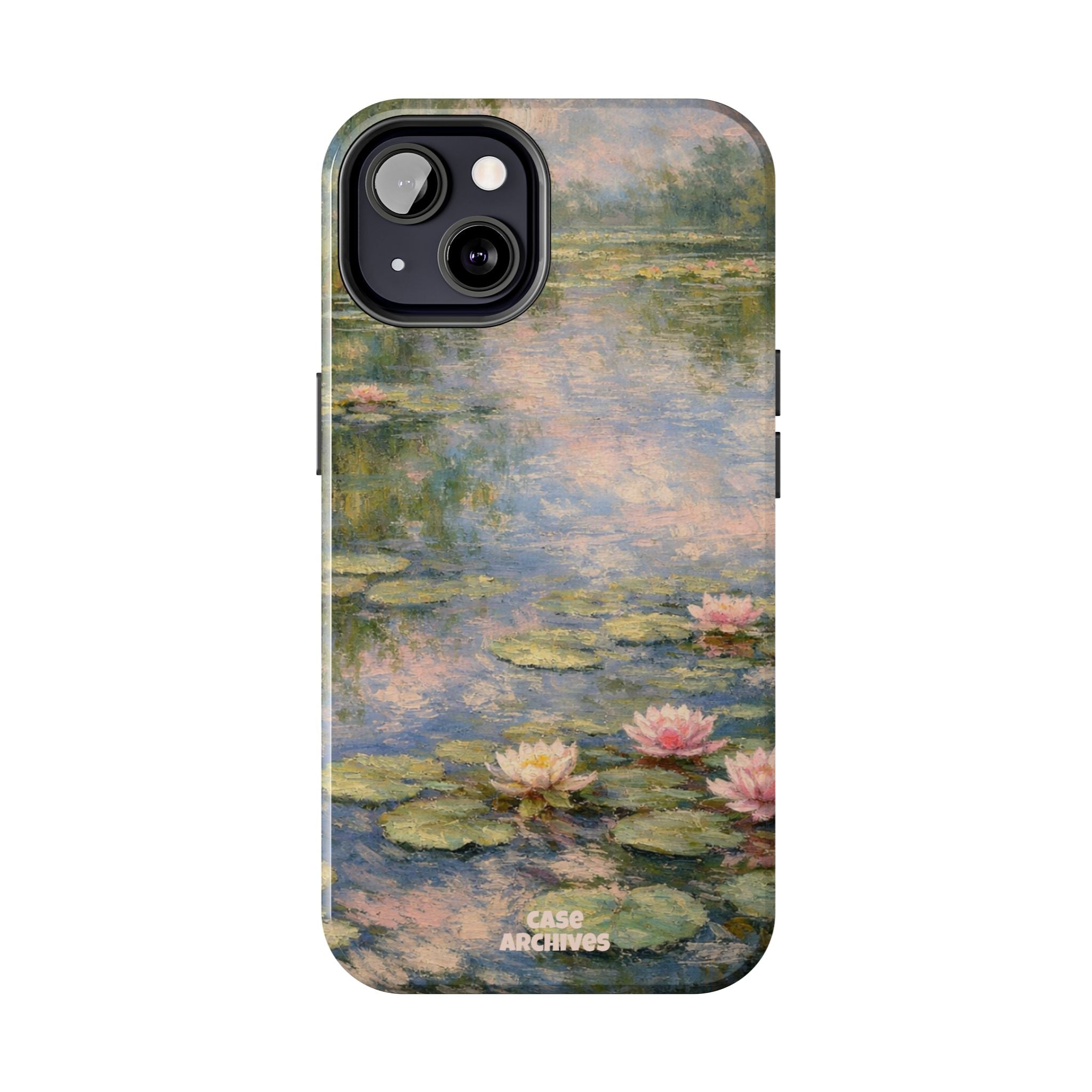 Water Lily Tough Phone Case — Monet-Inspired Floral Protective Phone Cover