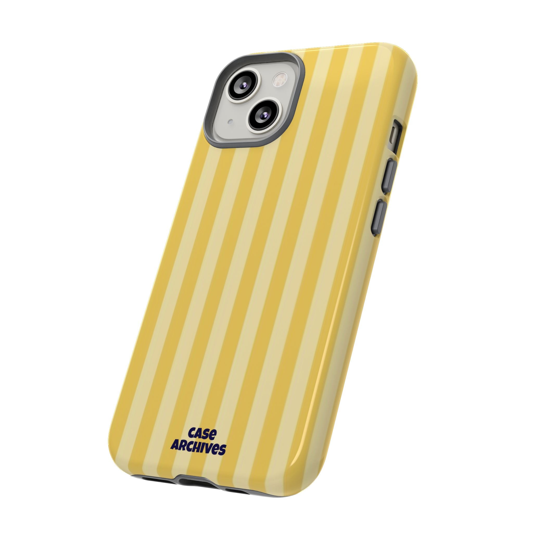 Yellow Striped Tough Phone Case – Durable Protective Cover (Case Archives)