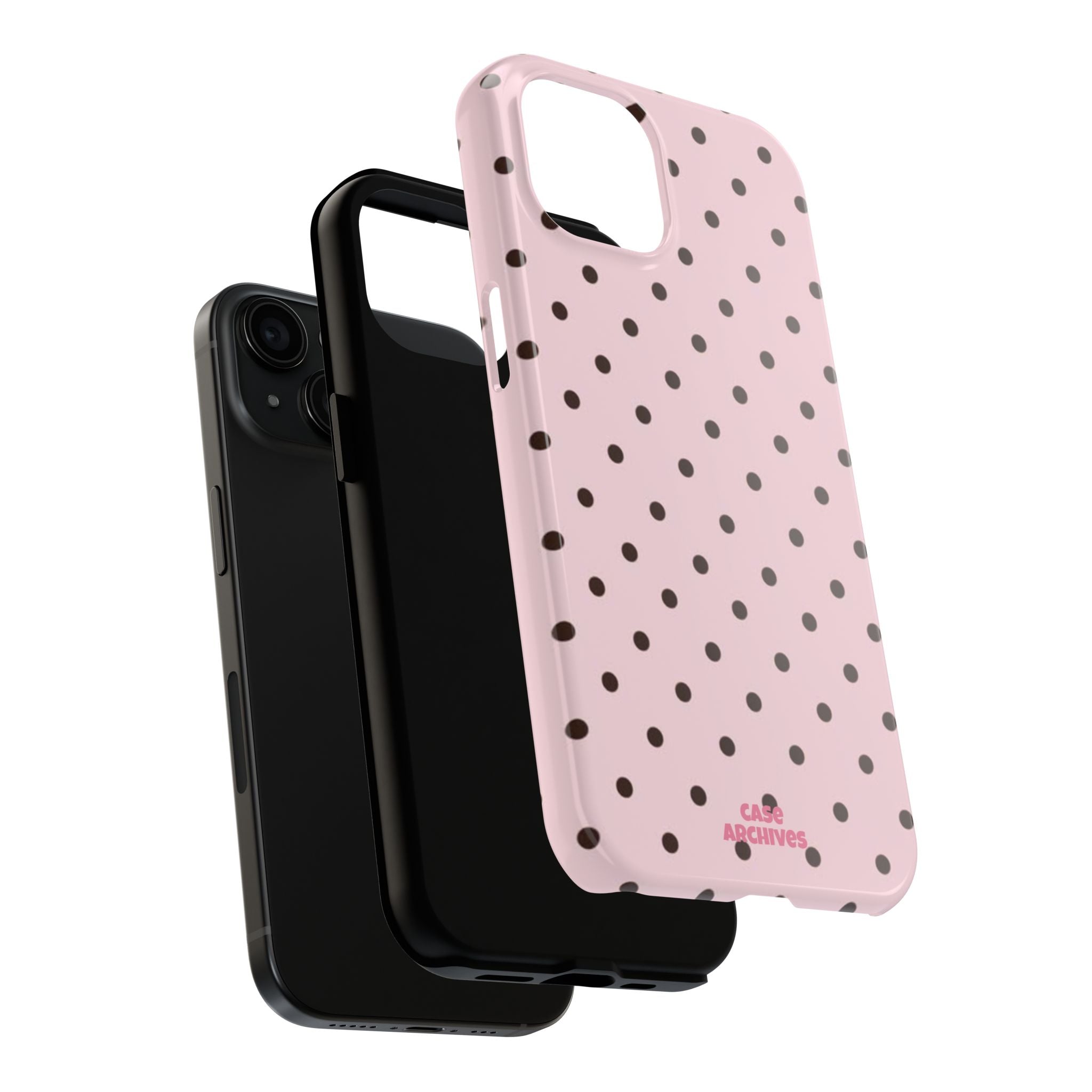 Pink polka dot Tough Phone Case – Slim Protective iPhone Cover