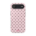 Pink polka dot Tough Phone Case – Slim Protective iPhone Cover