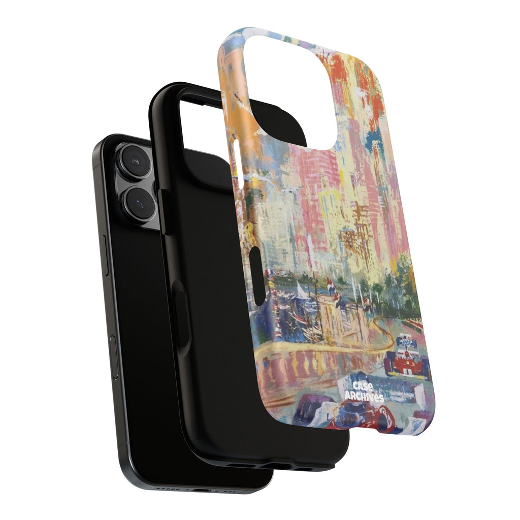 Racing Cityscape Phone Case — Vintage Grand Prix Art Protective Cover