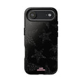Glitter Star Tough Case — Black Sparkle Phone Protection