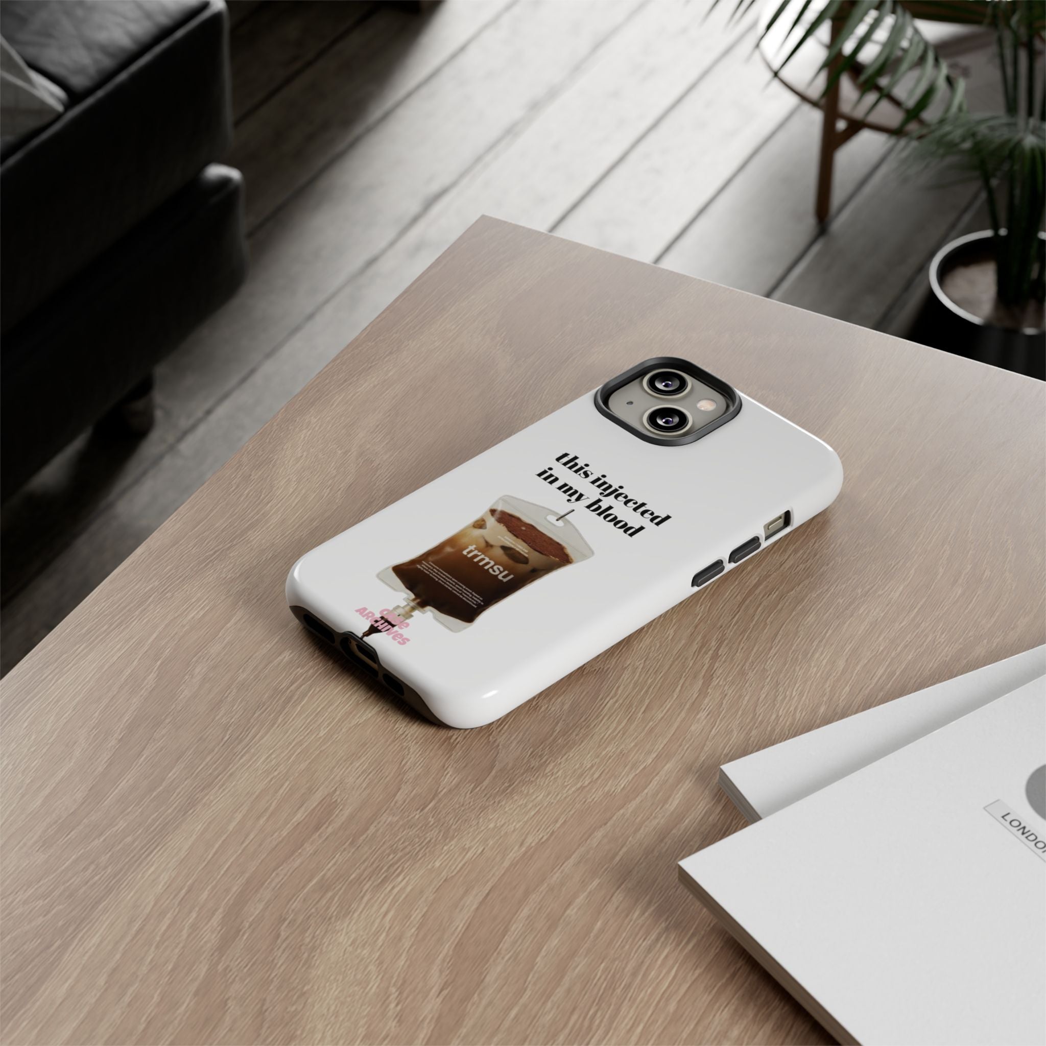 Iced Coffee IV Phone Case — "this injected in my blood" Coffee Lovers Tough Case