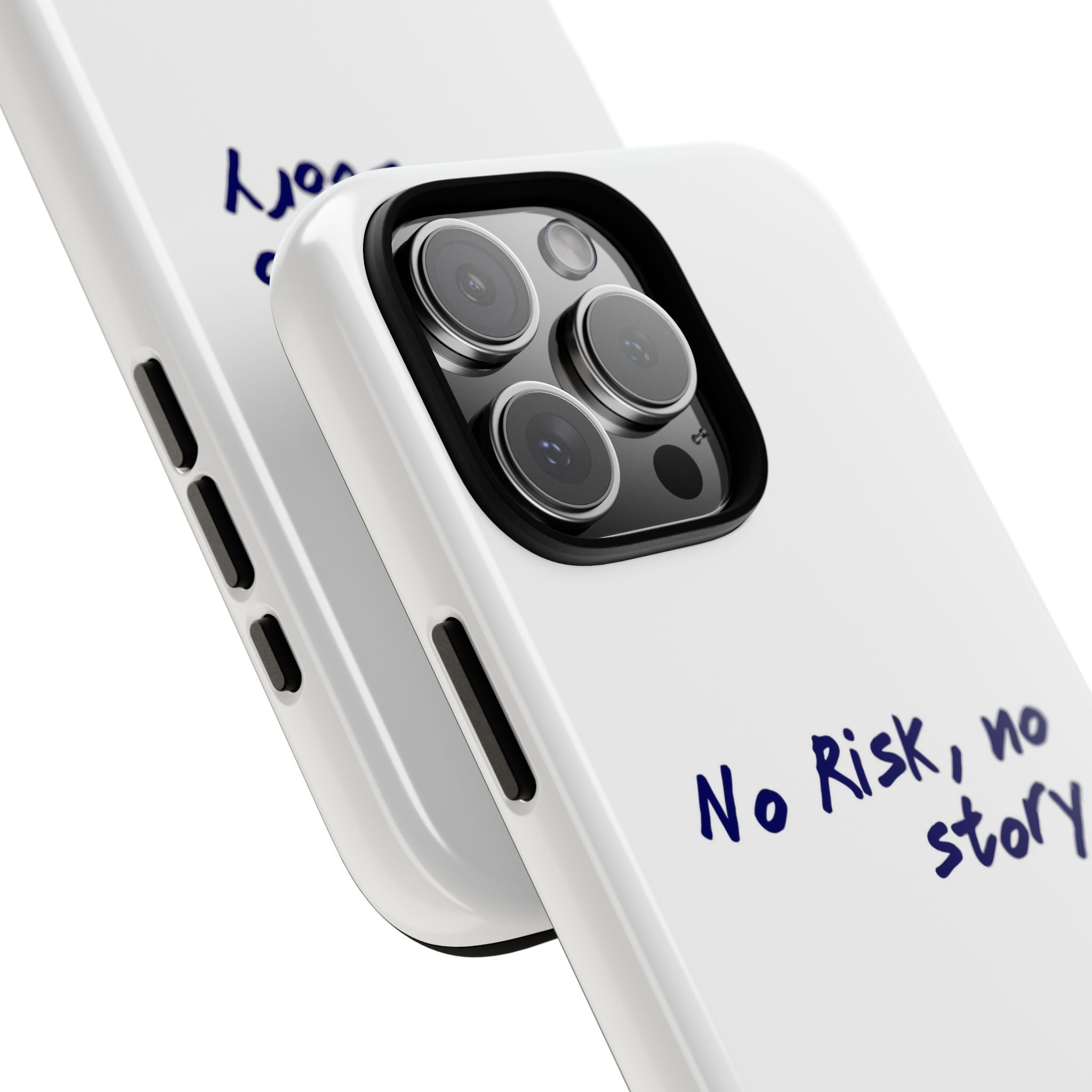 Phone Case — "No Risk, No Story" Minimal Motivational Tough Case