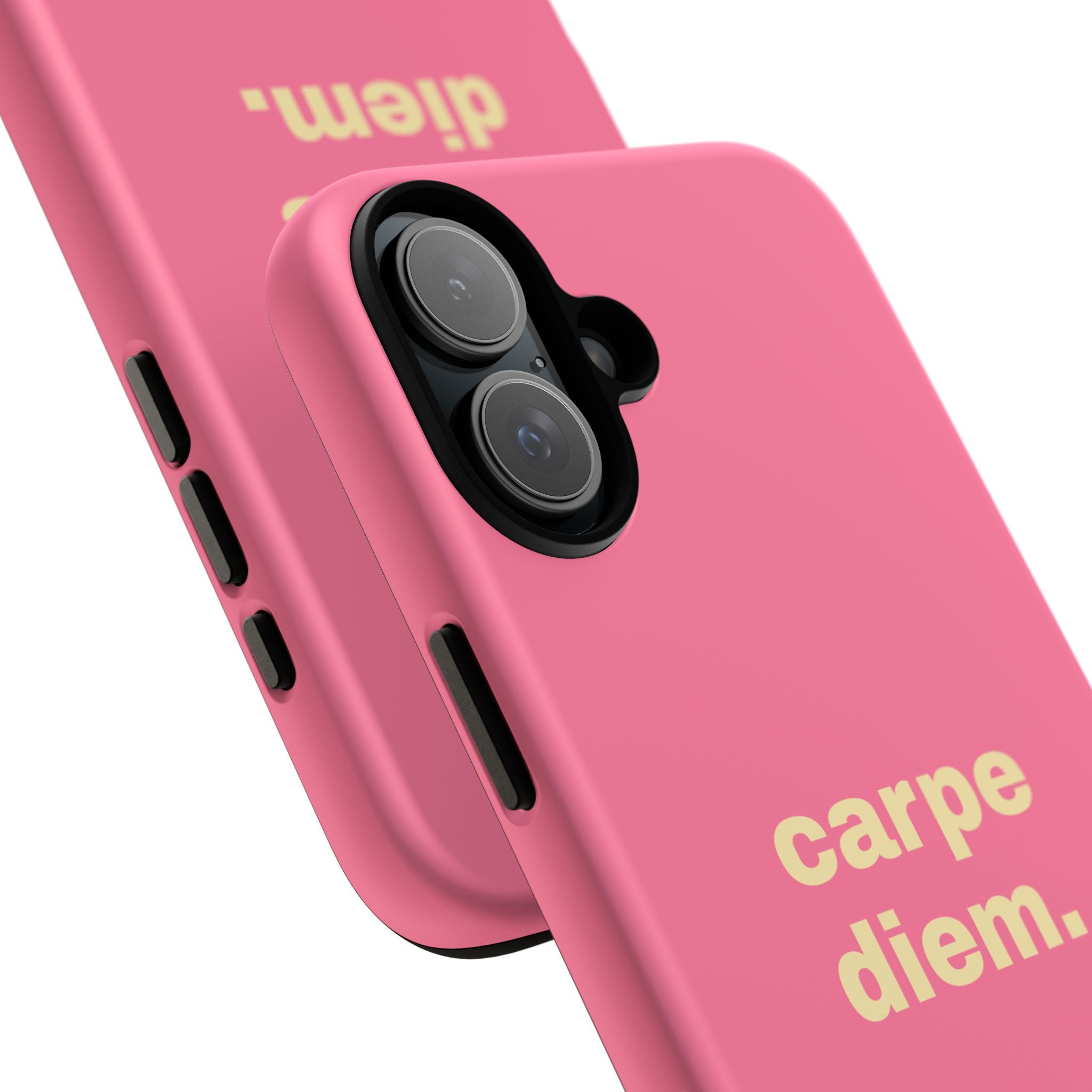 Pink "carpe diem." Tough Phone Case — Motivational Slim Protective Case