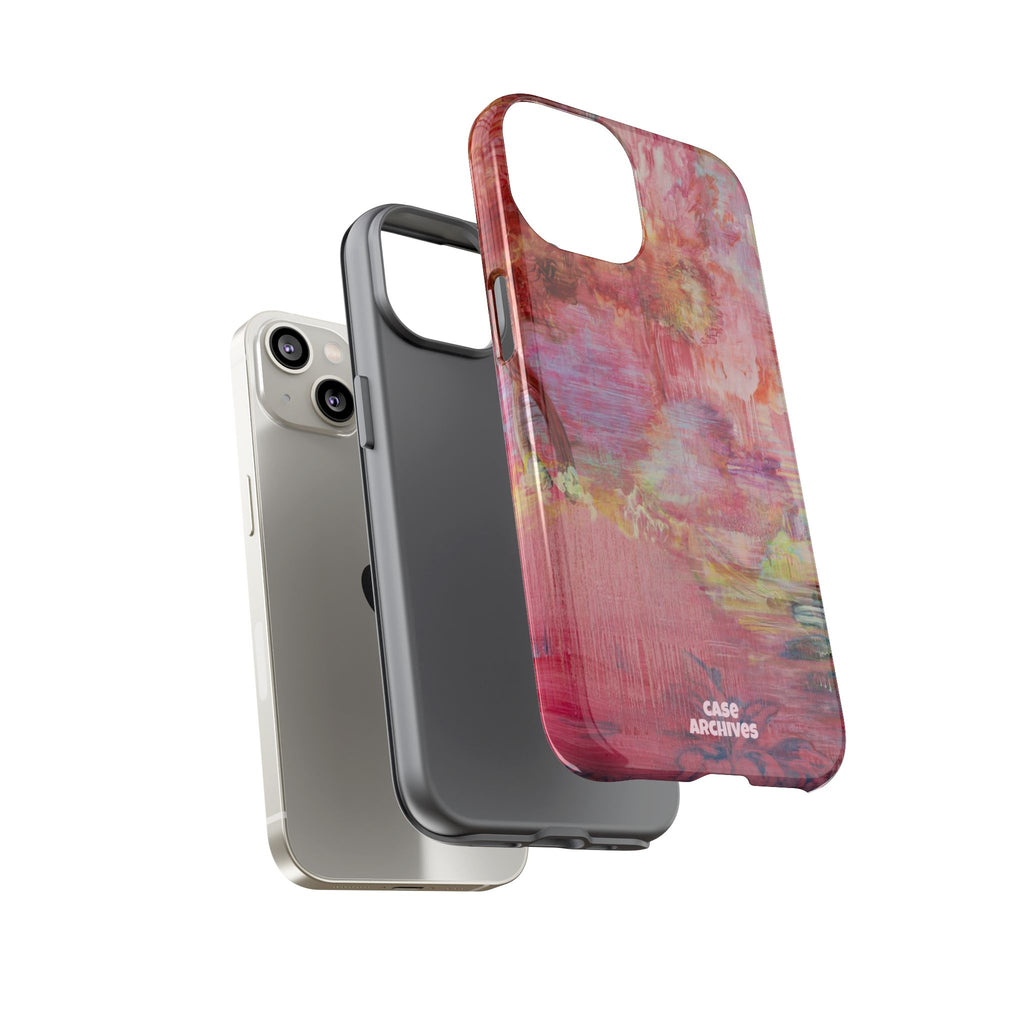Floral Pink Abstract Phone Case — Tough Durable iPhone Cover