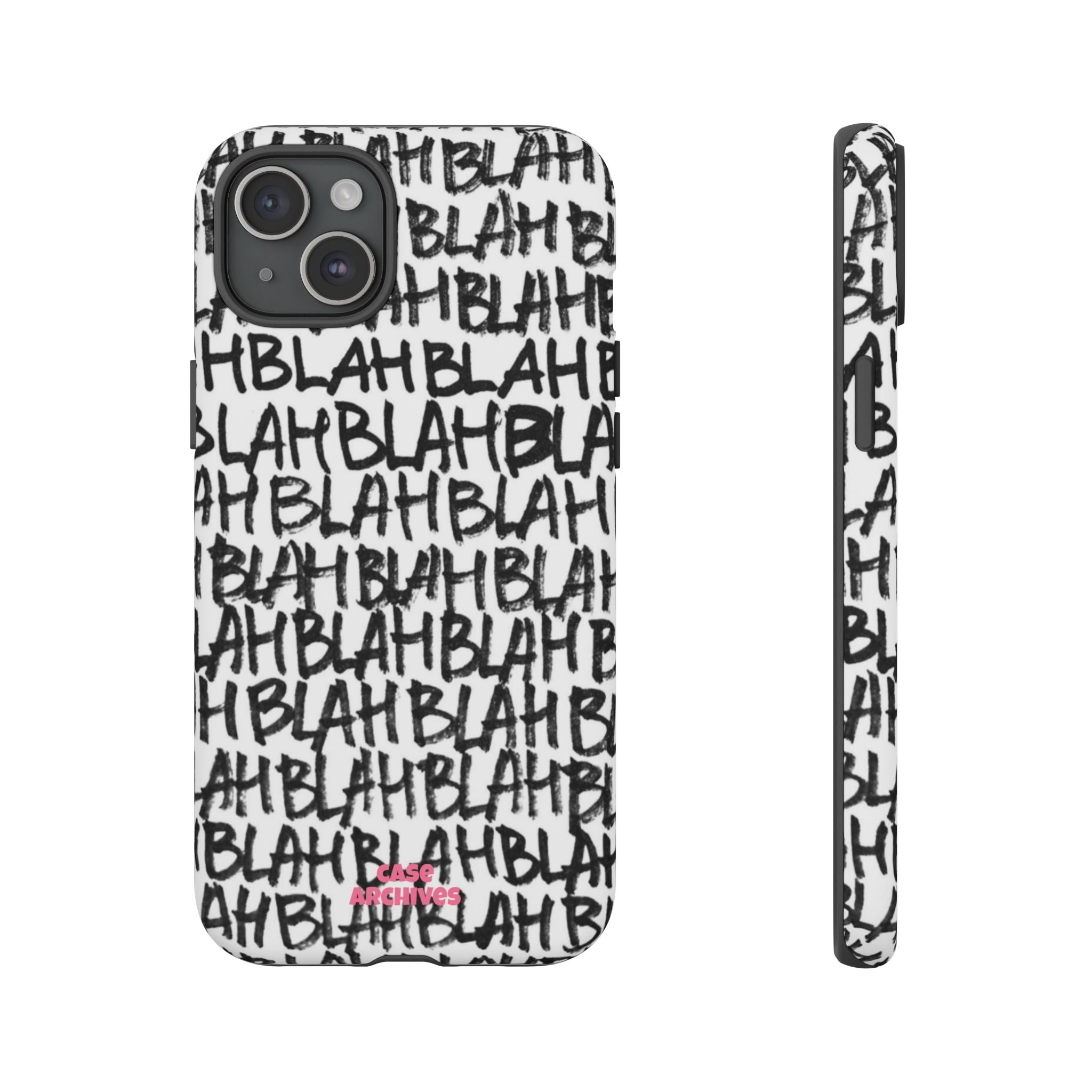 Phone Case — 'BLAH BLAH' Graffiti Text Protective Tough Case