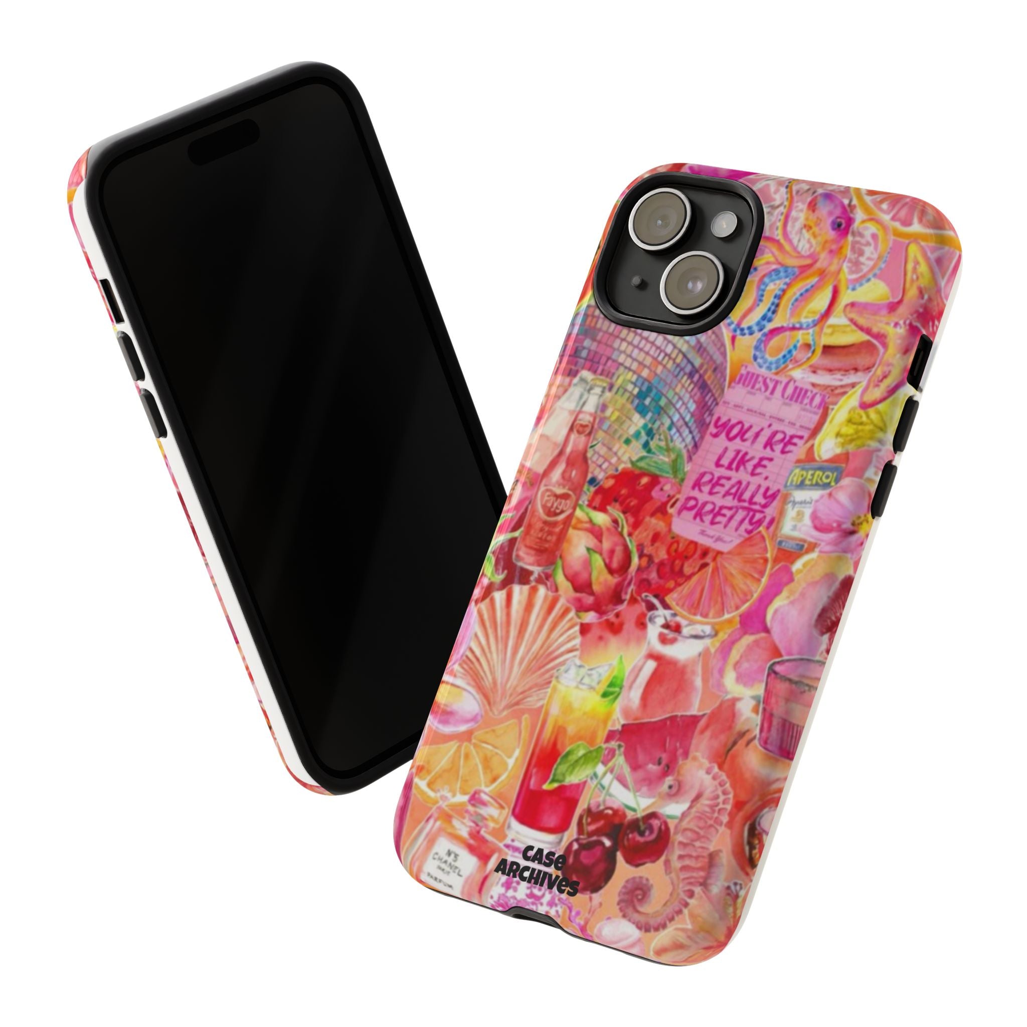 Phone Case — Pink Tropical Collage "You're Like, Really Pretty"