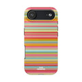 Tough Phone Case — Colorful Retro Striped Protective Cover