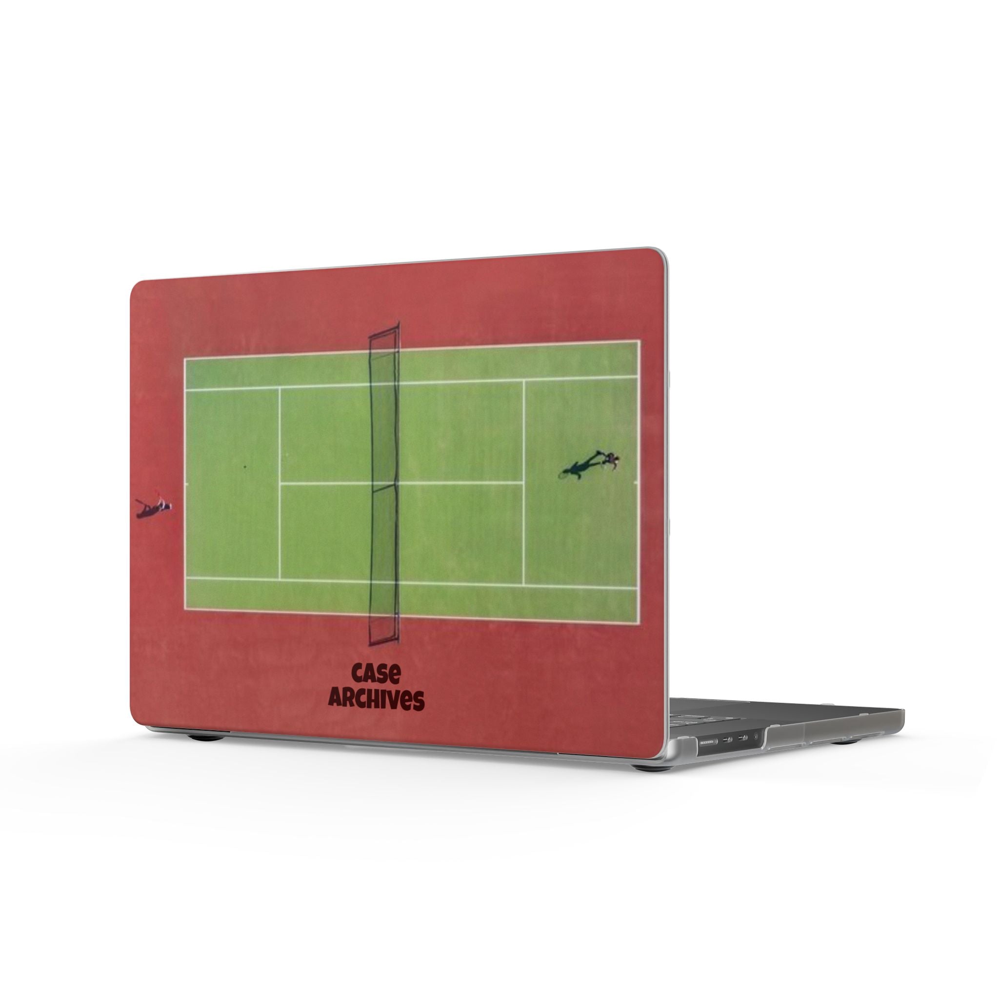 Tennis Court Matte MacBook Case — Minimal Sport Laptop Cover with 'Case Archives' Design