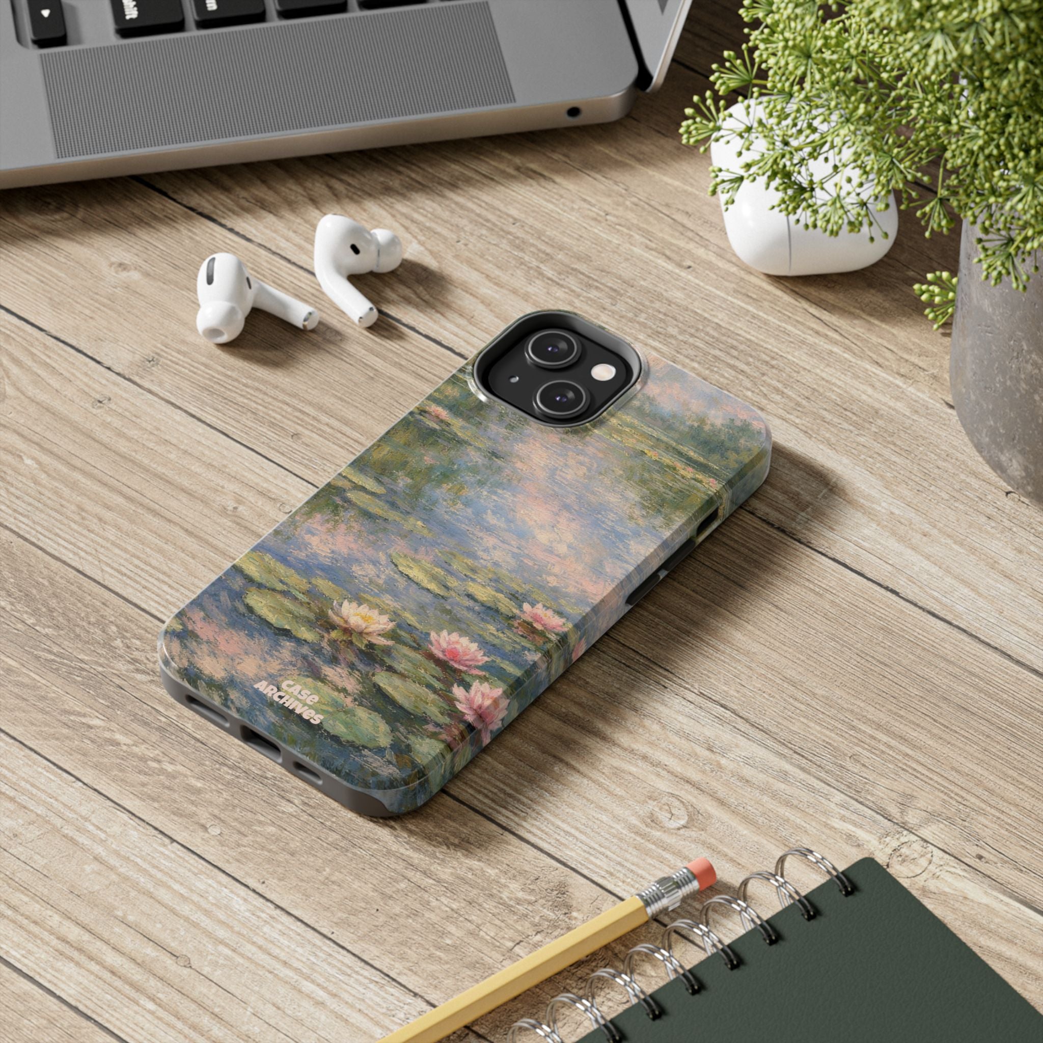 Water Lily Tough Phone Case — Monet-Inspired Floral Protective Phone Cover