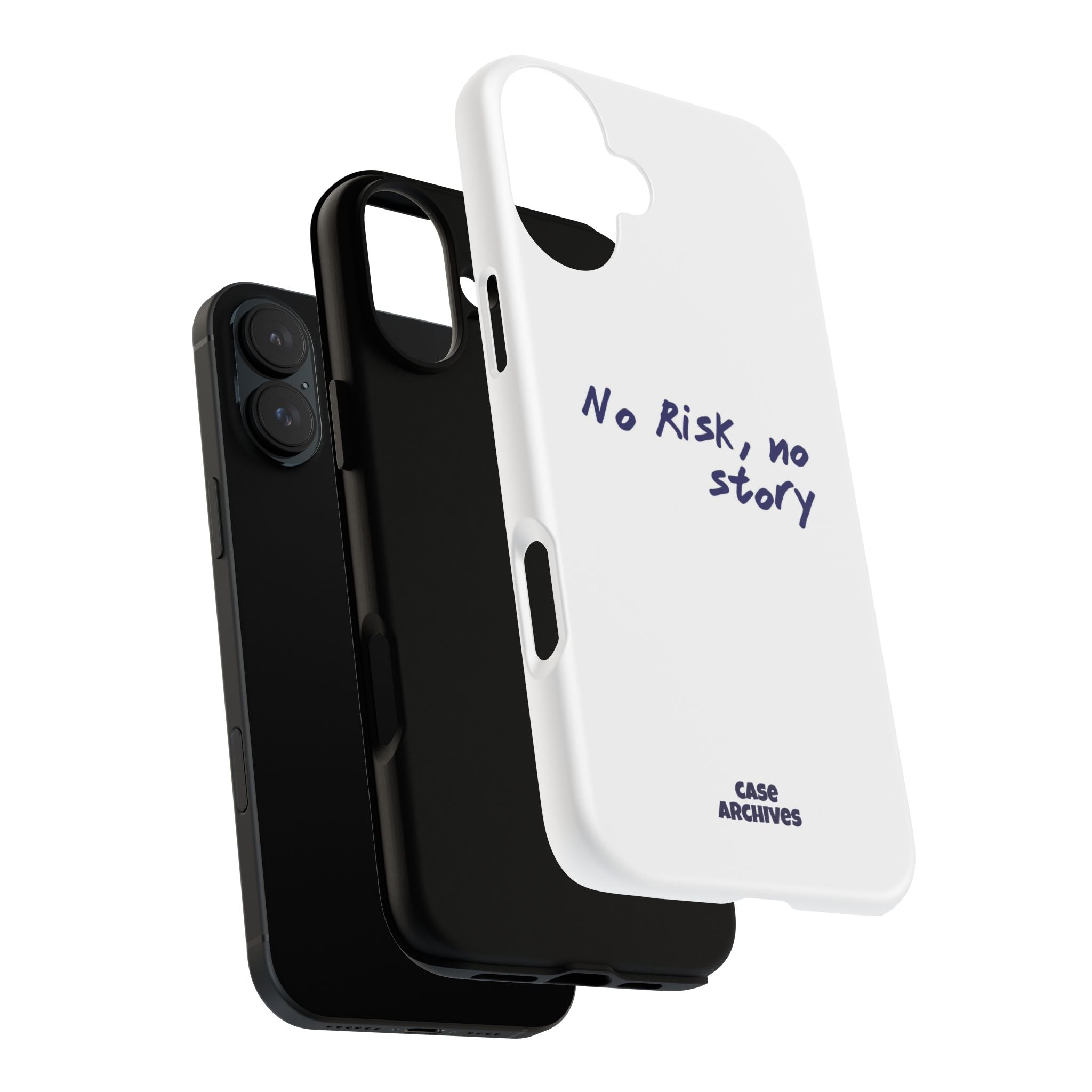 Phone Case — "No Risk, No Story" Minimal Motivational Tough Case