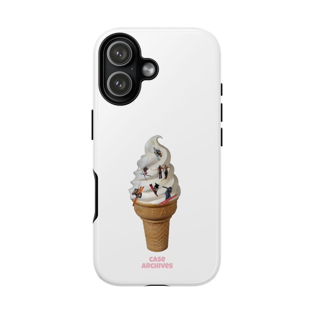 Ice Cream Cone x ski sleds  Phone Case — 'Case Archives' Soft-Serve Graphic Protective Cover