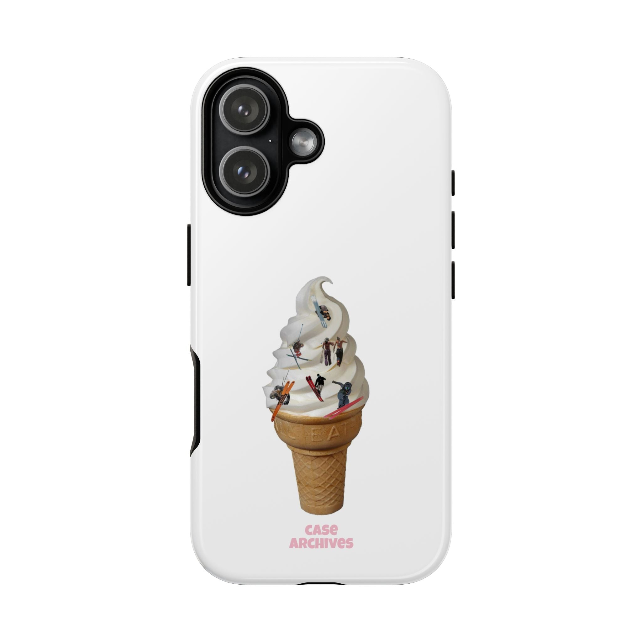 Ice Cream Cone x ski sleds  Phone Case — 'Case Archives' Soft-Serve Graphic Protective Cover