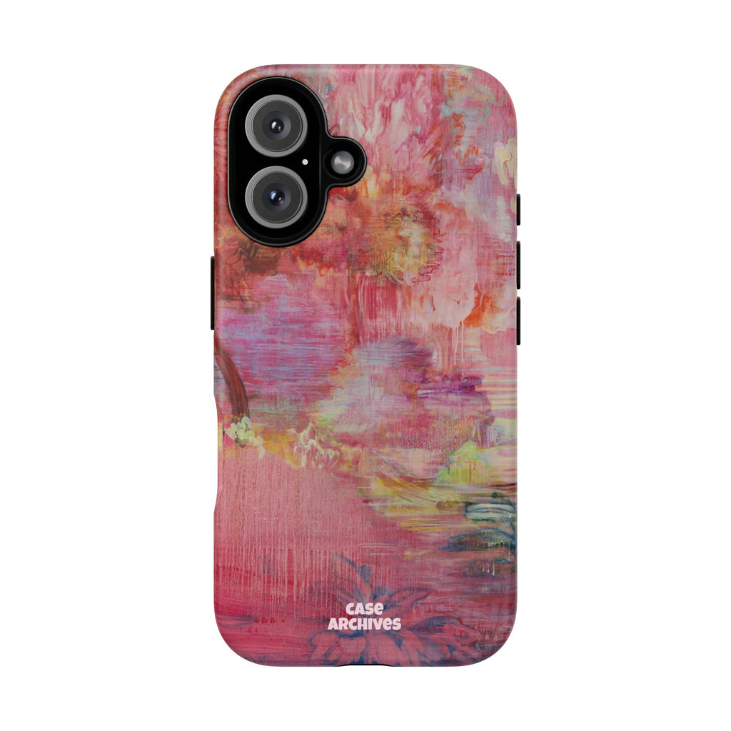 Floral Pink Abstract Phone Case — Tough Durable iPhone Cover