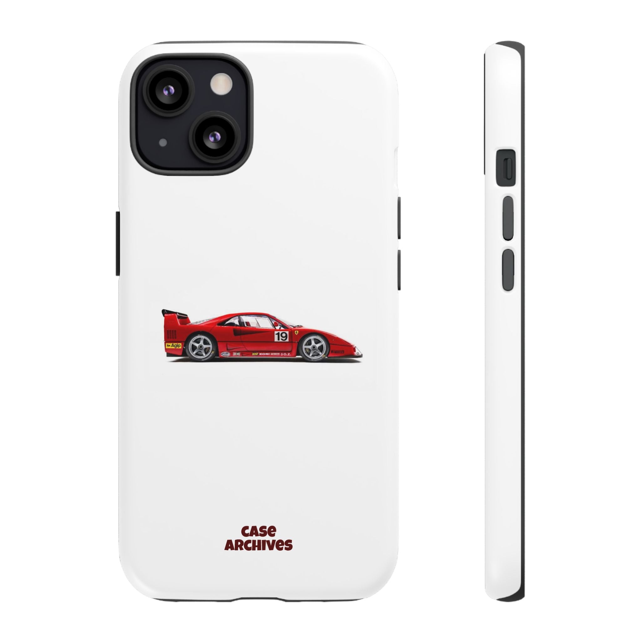 Phone Case — Red Vintage Race Car Design (Case Archives)