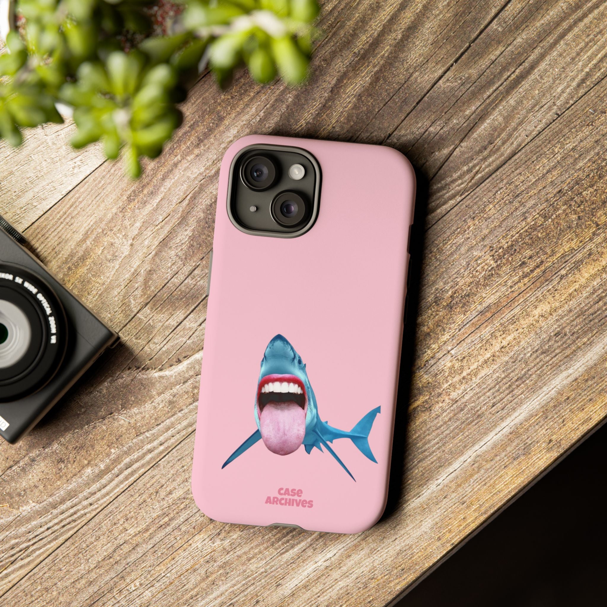 Shark tongue out- funny case
