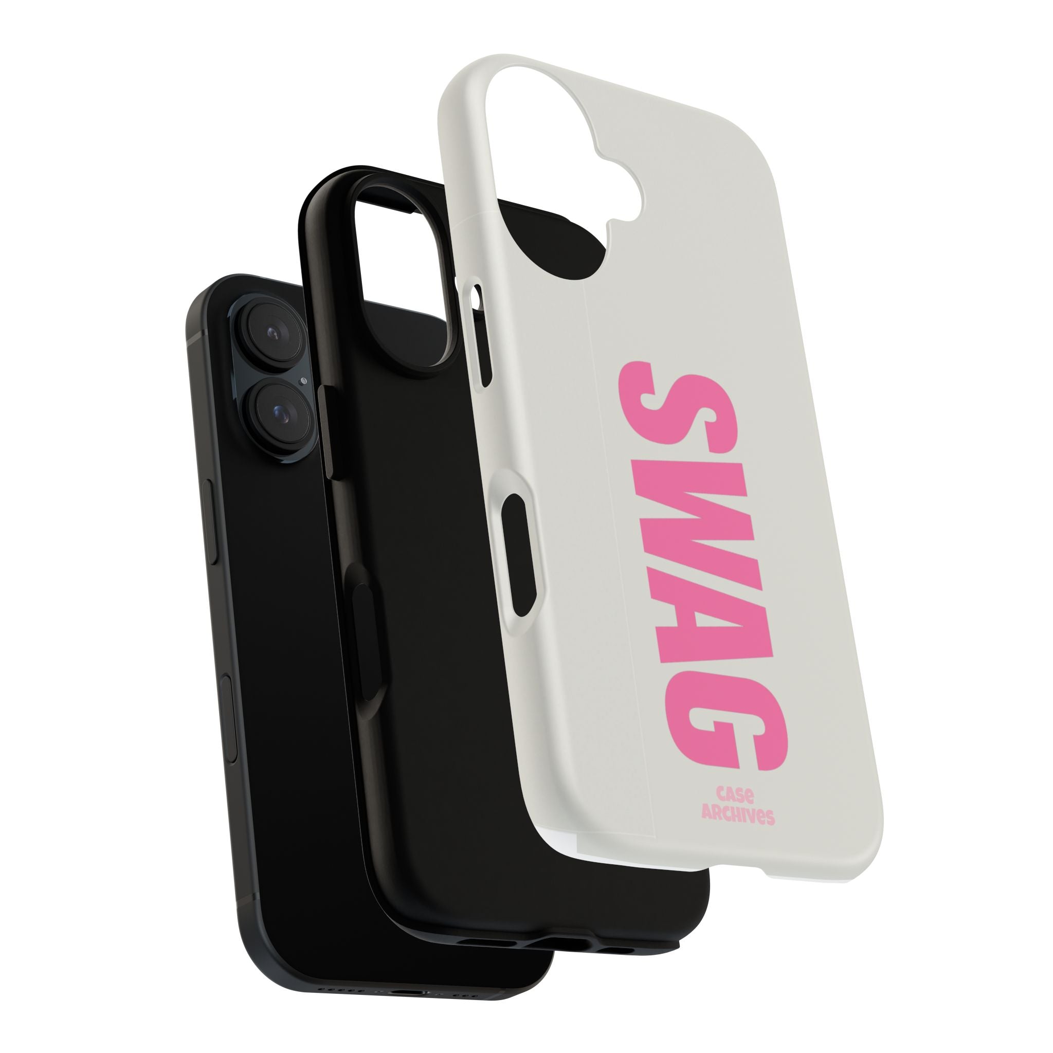 SWAG Phone Case — Bold Pink Vertical Text Tough Case