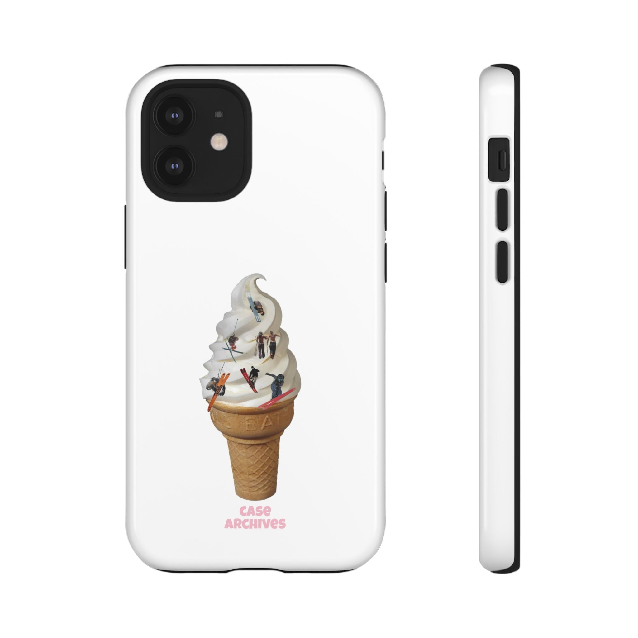 Ice Cream Cone x ski sleds  Phone Case — 'Case Archives' Soft-Serve Graphic Protective Cover