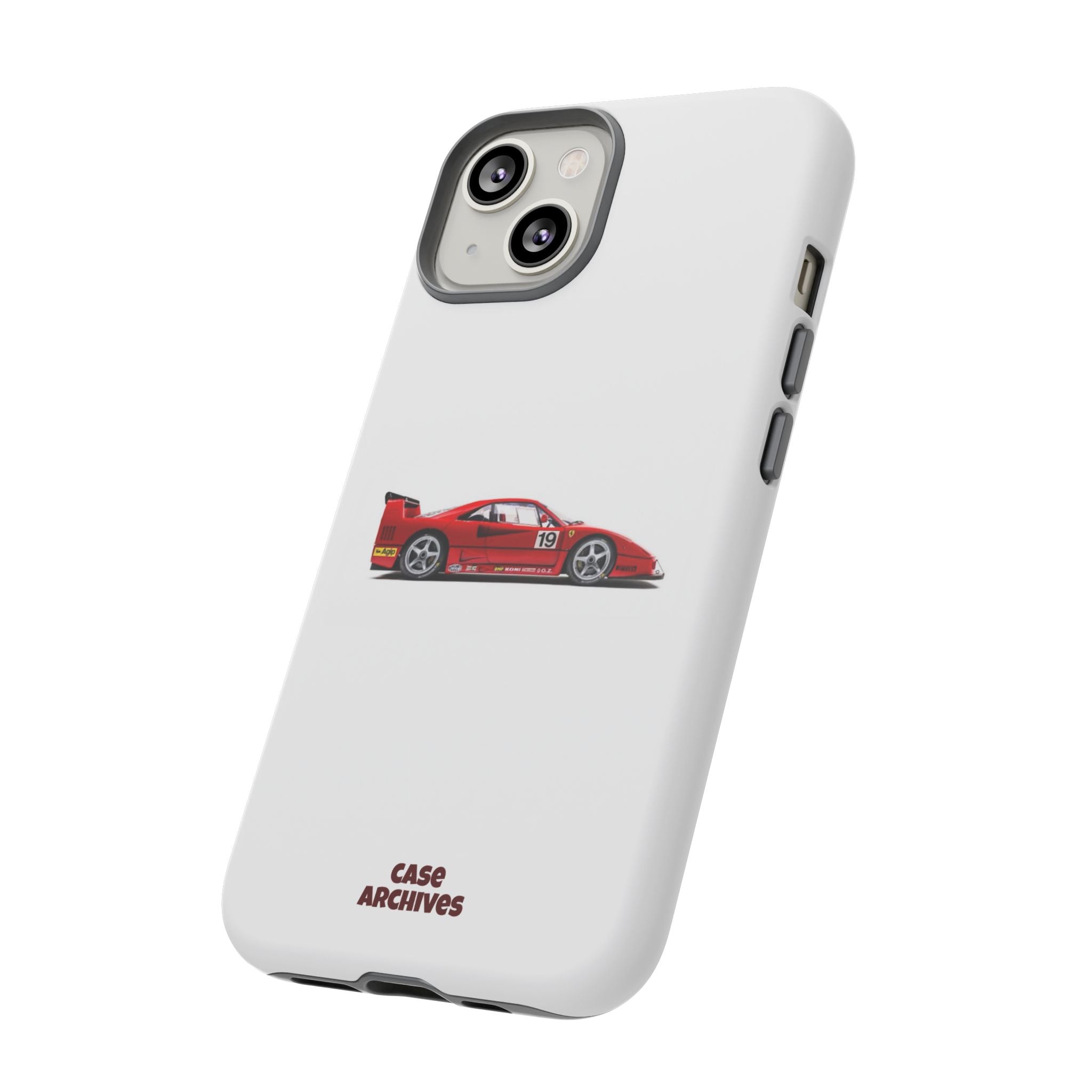 Phone Case — Red Vintage Race Car Design (Case Archives)