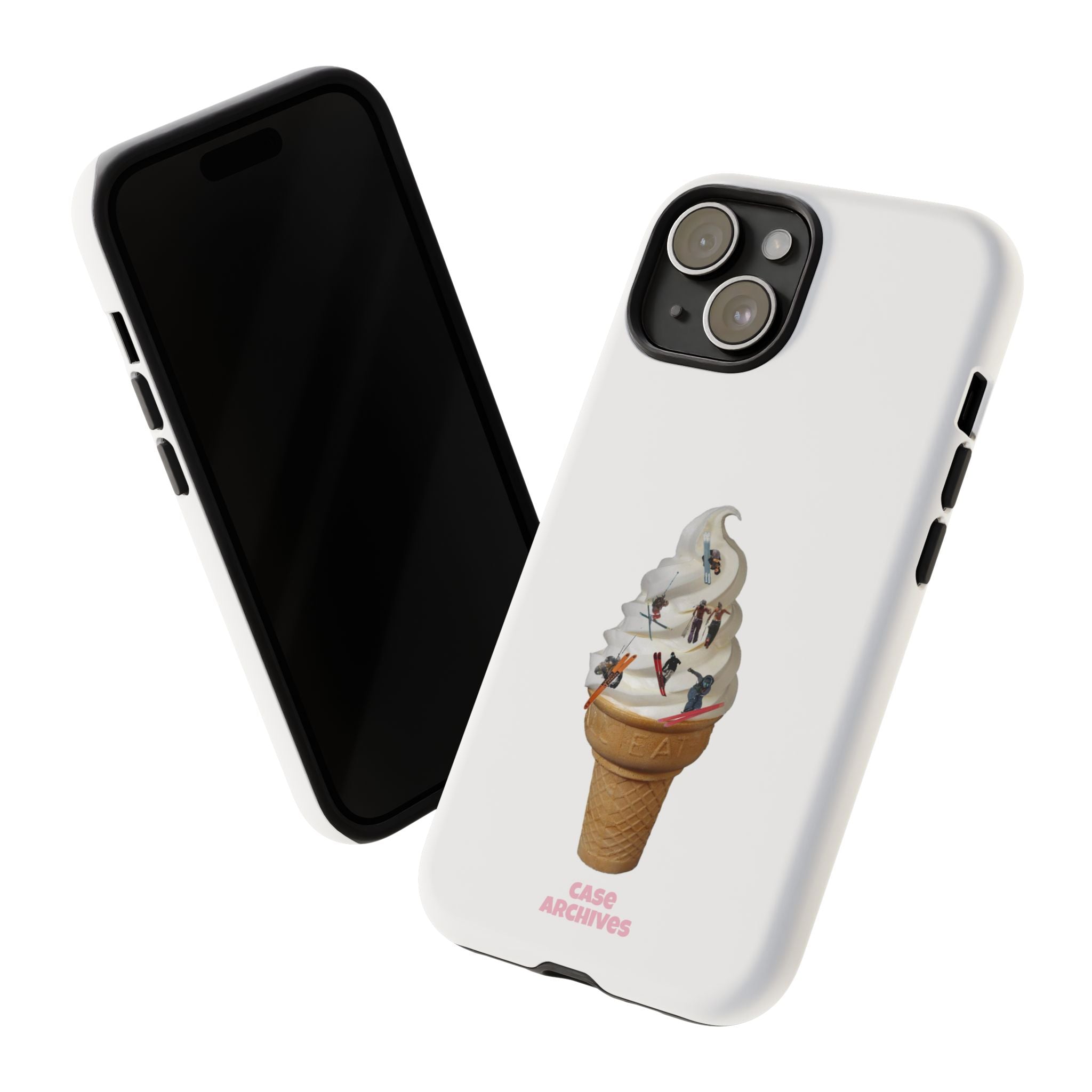 Ice Cream Cone x ski sleds  Phone Case — 'Case Archives' Soft-Serve Graphic Protective Cover