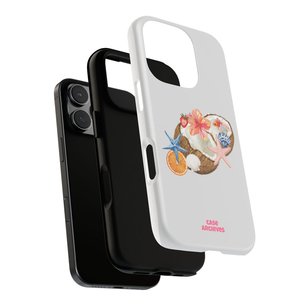 Beach Shells Tough Phone Case — Tropical Starfish & Hibiscus Design