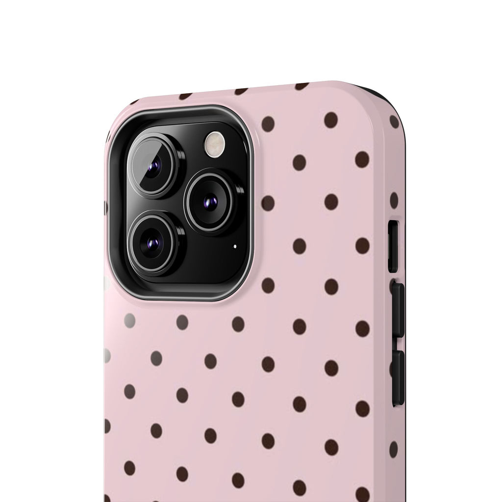 Pink polka dot Tough Phone Case – Slim Protective iPhone Cover