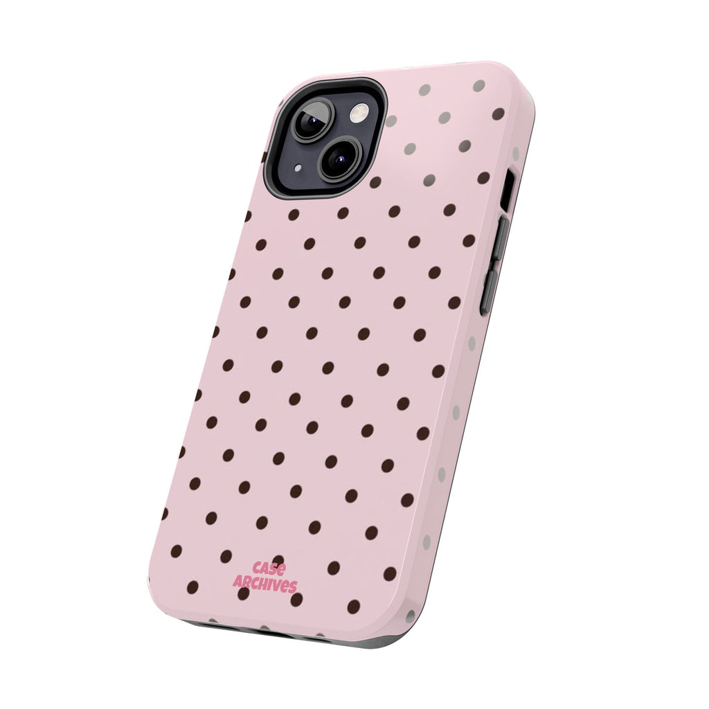 Pink polka dot Tough Phone Case – Slim Protective iPhone Cover