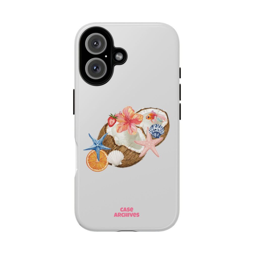 Beach Shells Tough Phone Case — Tropical Starfish & Hibiscus Design