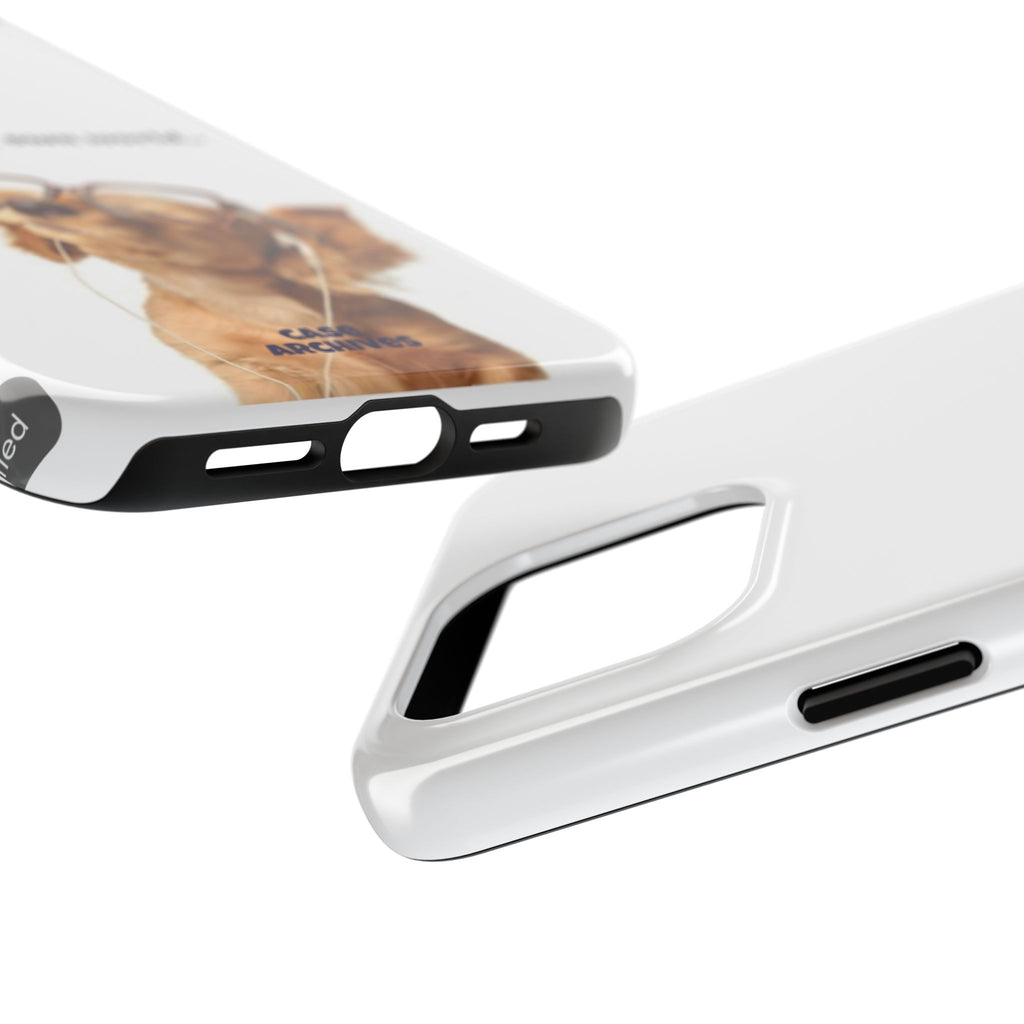 "In My Own World" Cute Dog Design, Durable Protective iPhone Case