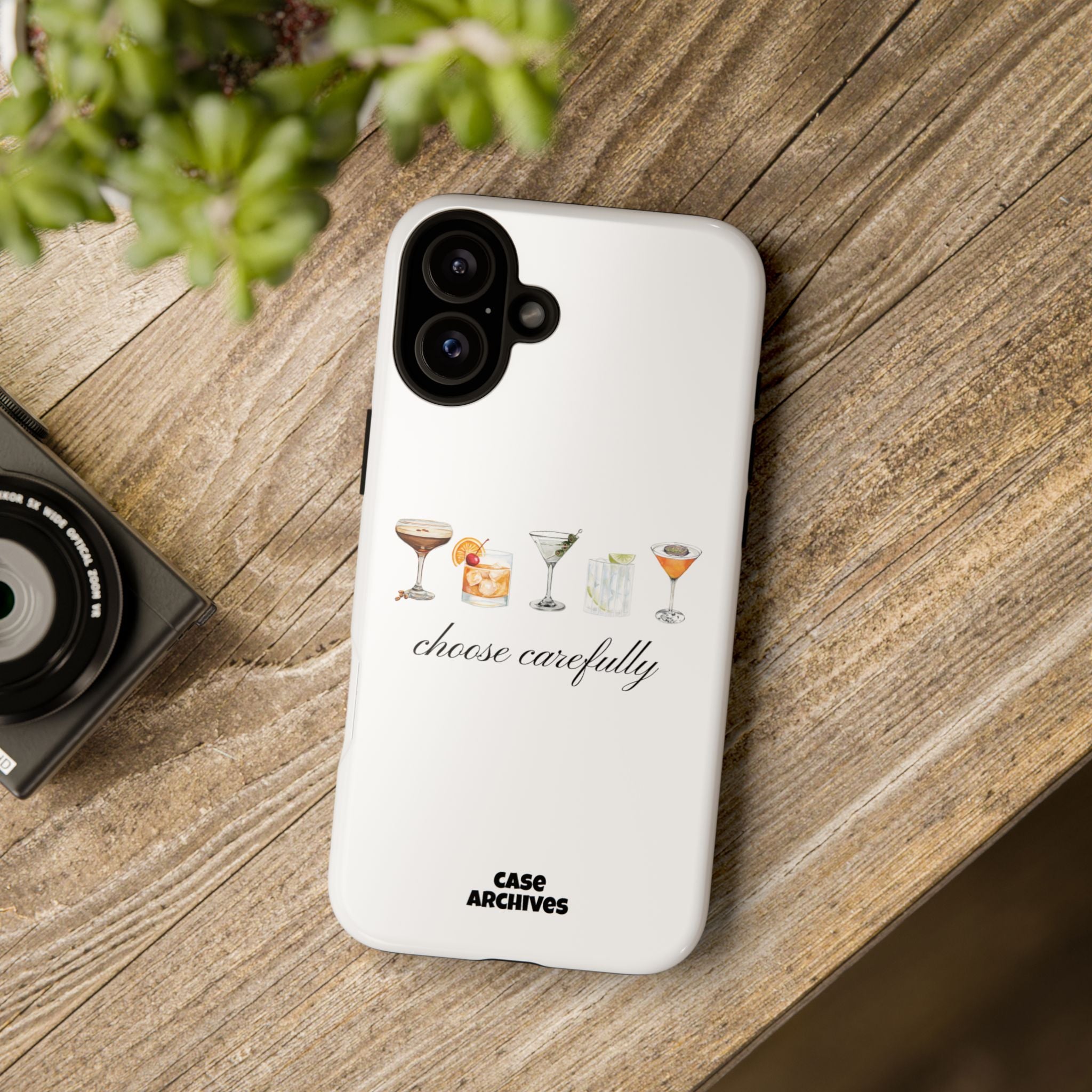 Choose Carefully cocktail illustrations Tough Case | phone cover, bar drink design