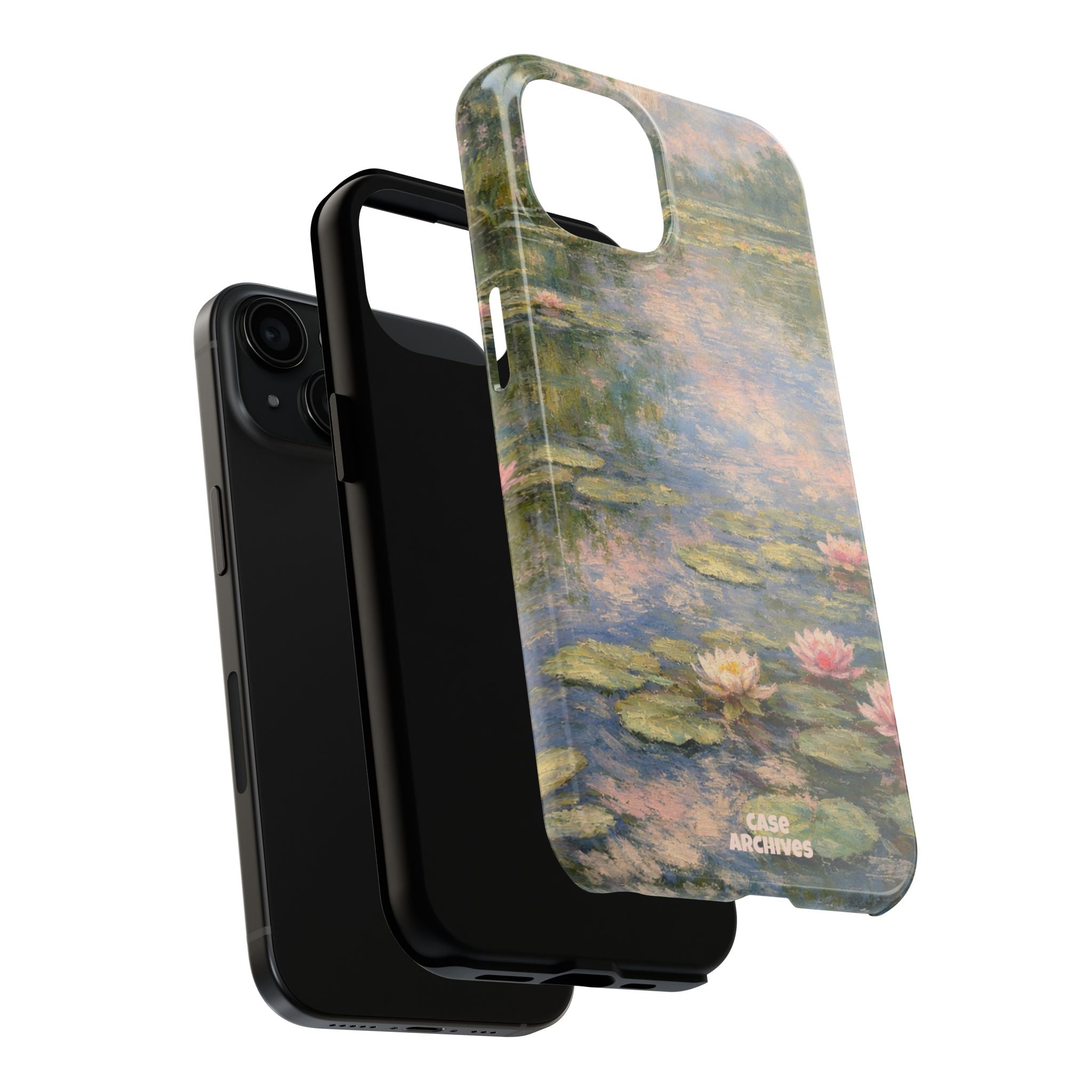 Water Lily Tough Phone Case — Monet-Inspired Floral Protective Phone Cover