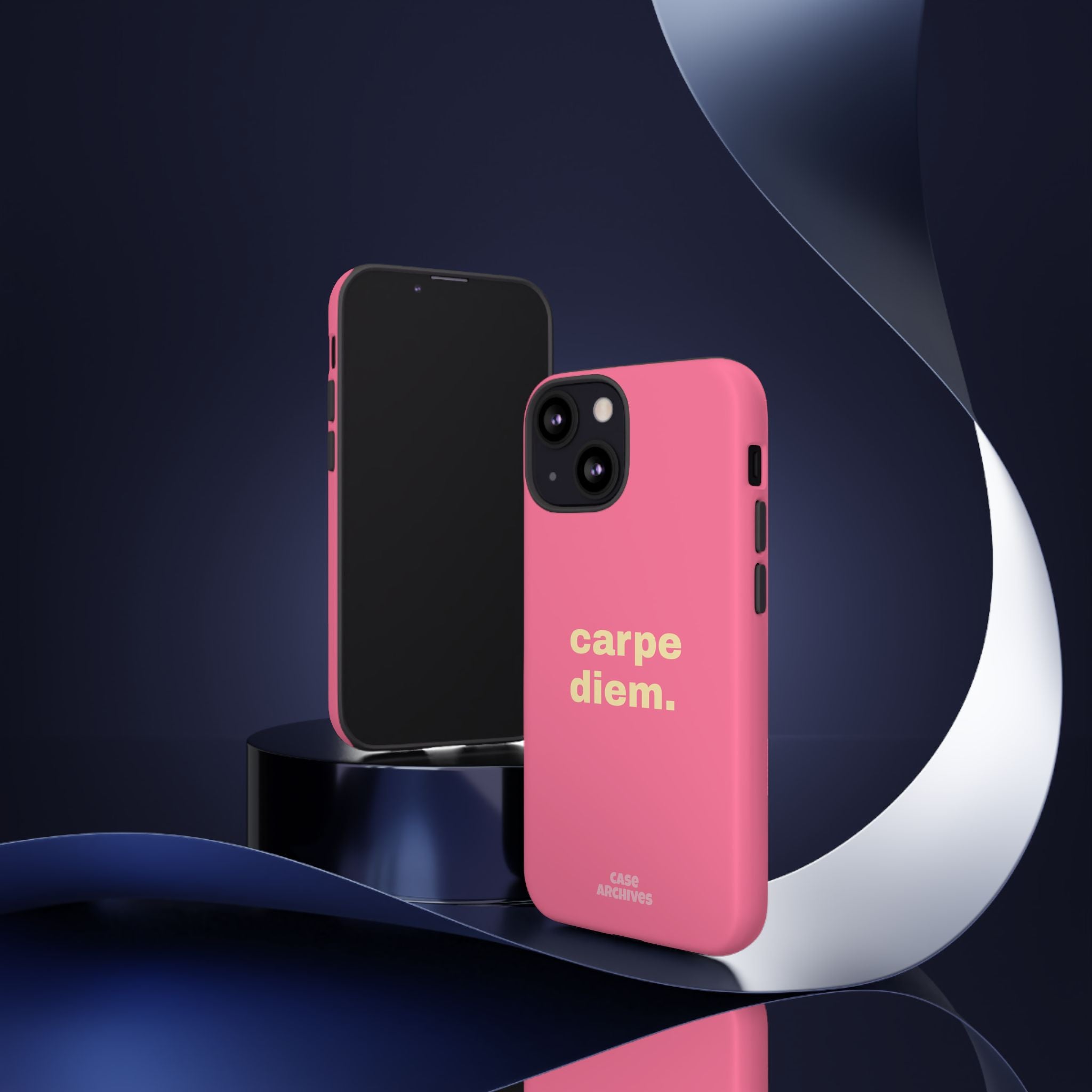 Pink "carpe diem." Tough Phone Case — Motivational Slim Protective Case
