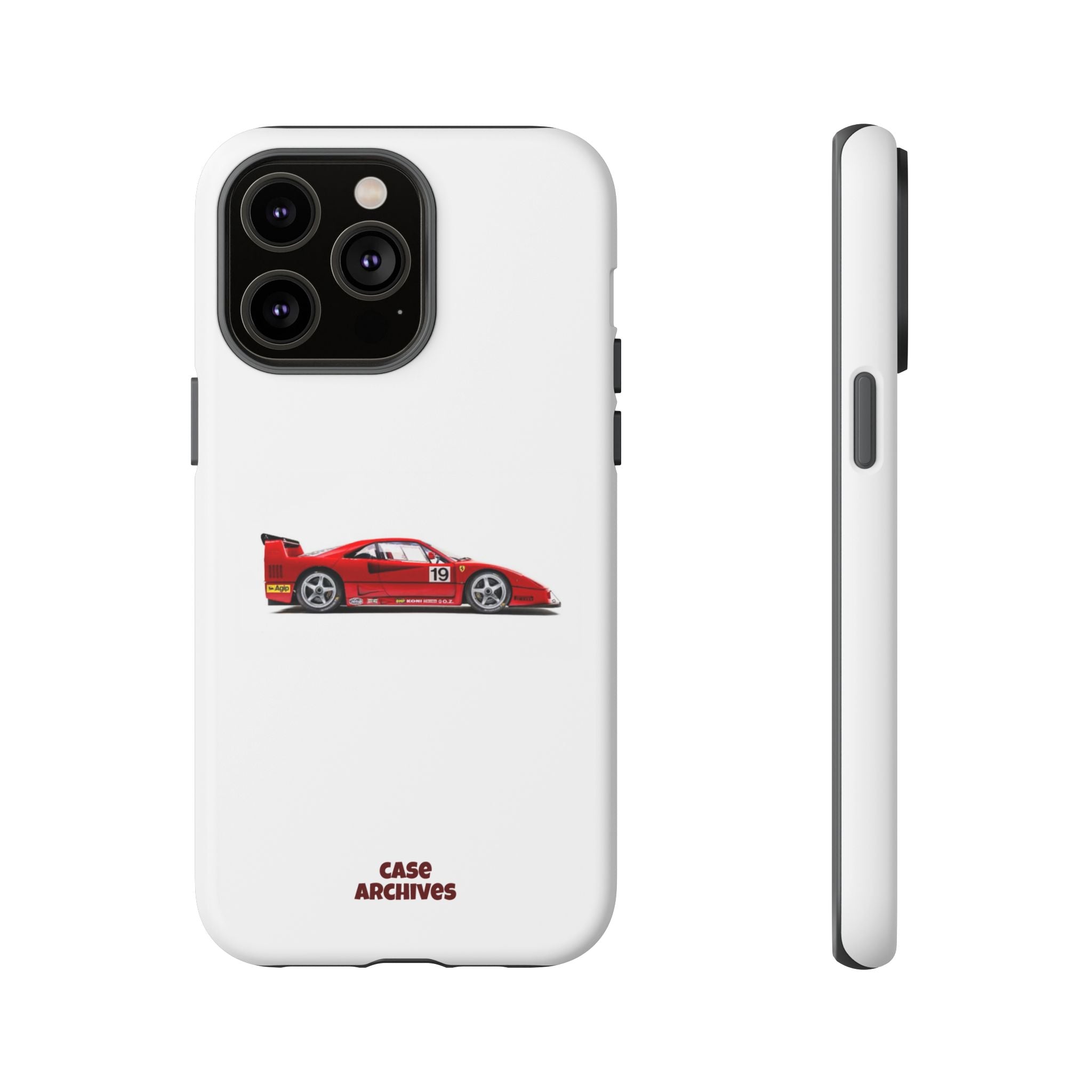 Phone Case — Red Vintage Race Car Design (Case Archives)