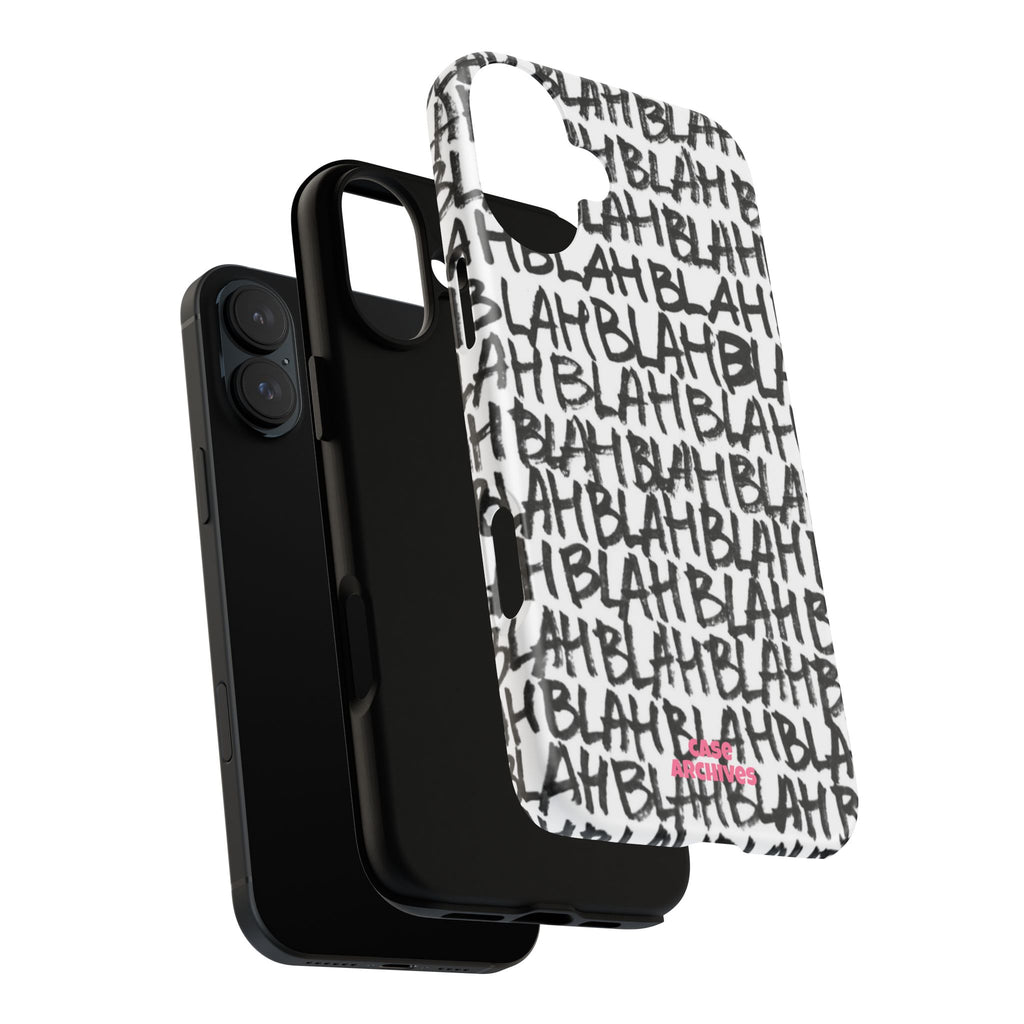 Phone Case — 'BLAH BLAH' Graffiti Text Protective Tough Case