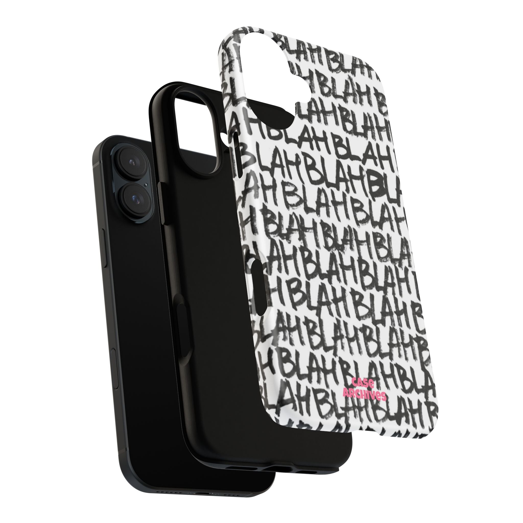 Phone Case — 'BLAH BLAH' Graffiti Text Protective Tough Case