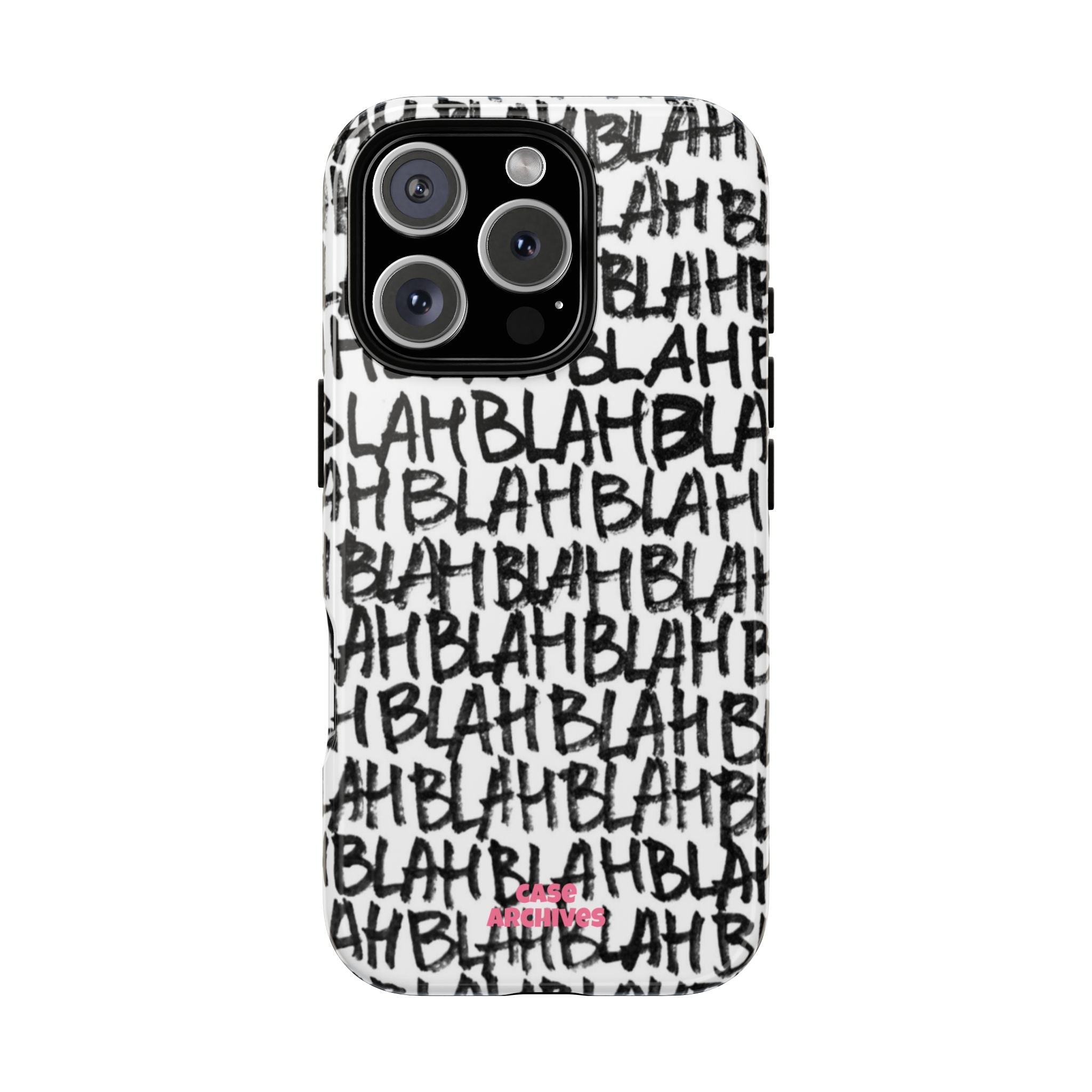 Phone Case — 'BLAH BLAH' Graffiti Text Protective Tough Case