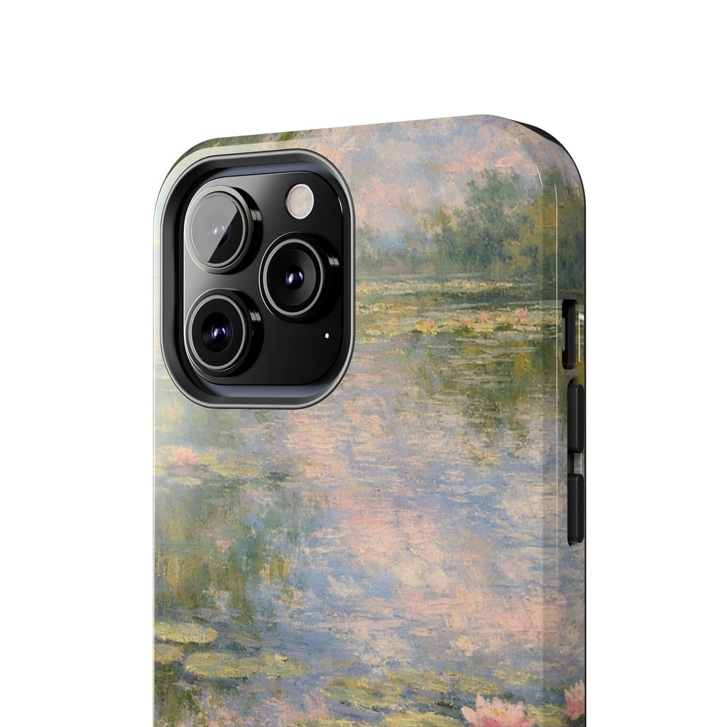 Water Lily Tough Phone Case — Monet-Inspired Floral Protective Phone Cover